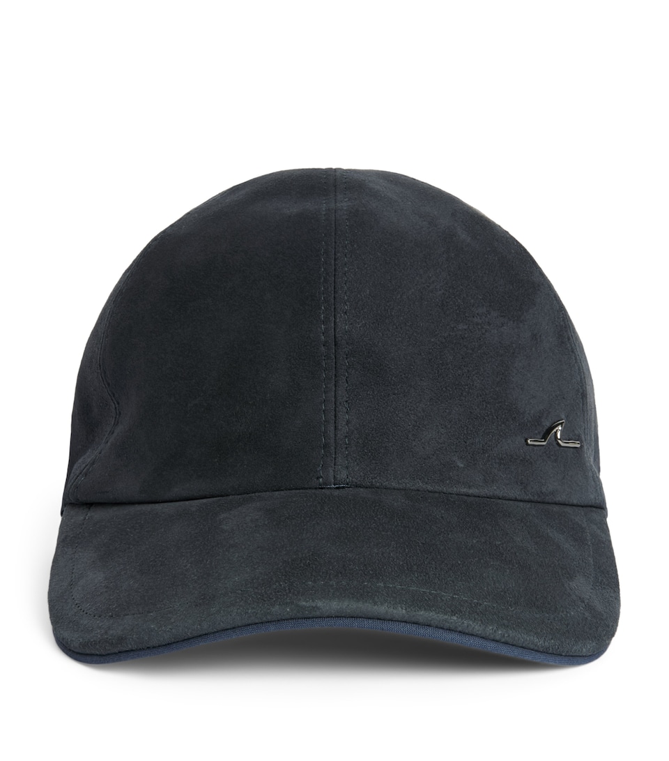 Paul & Shark Goat Suede Fin Logo Cap Blue
