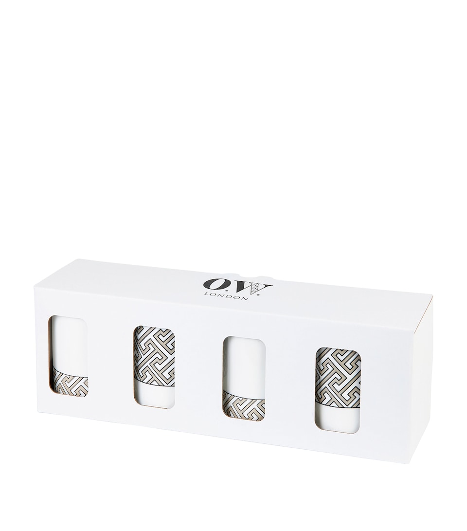 O.W.London Set of 4 Maze Mugs Truffle