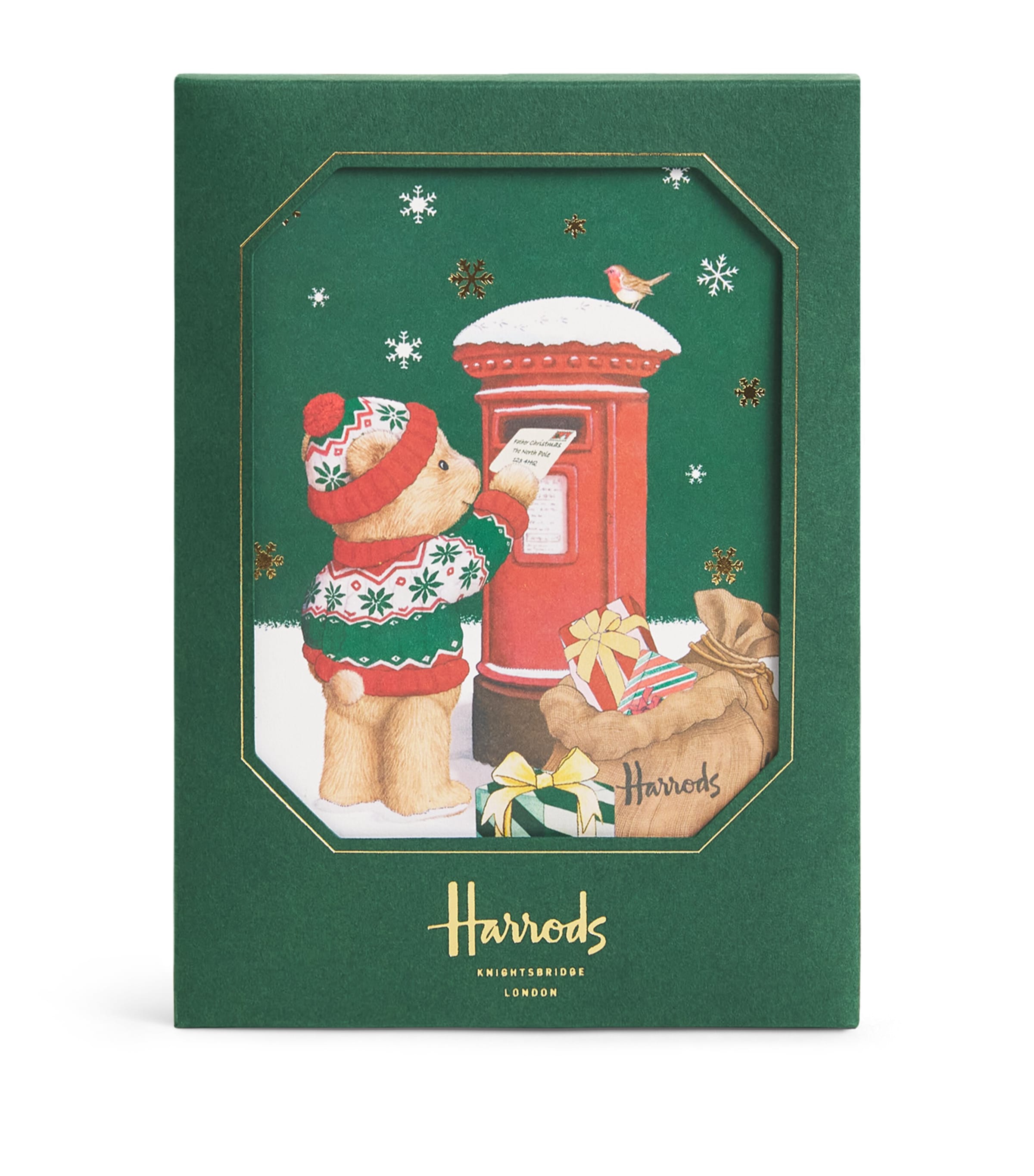 Harrods Christmas Bear Cards (Pack of 10)