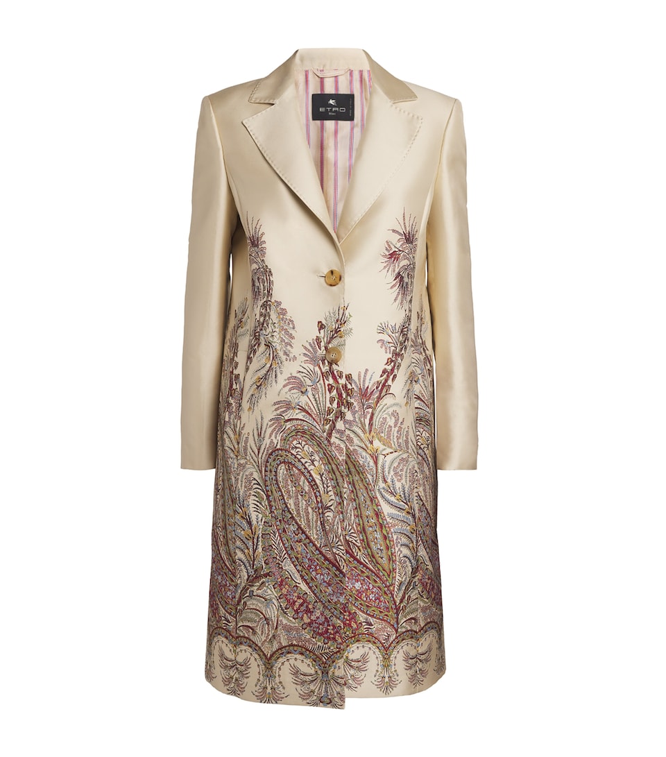 Satin Patterned Princess Coat