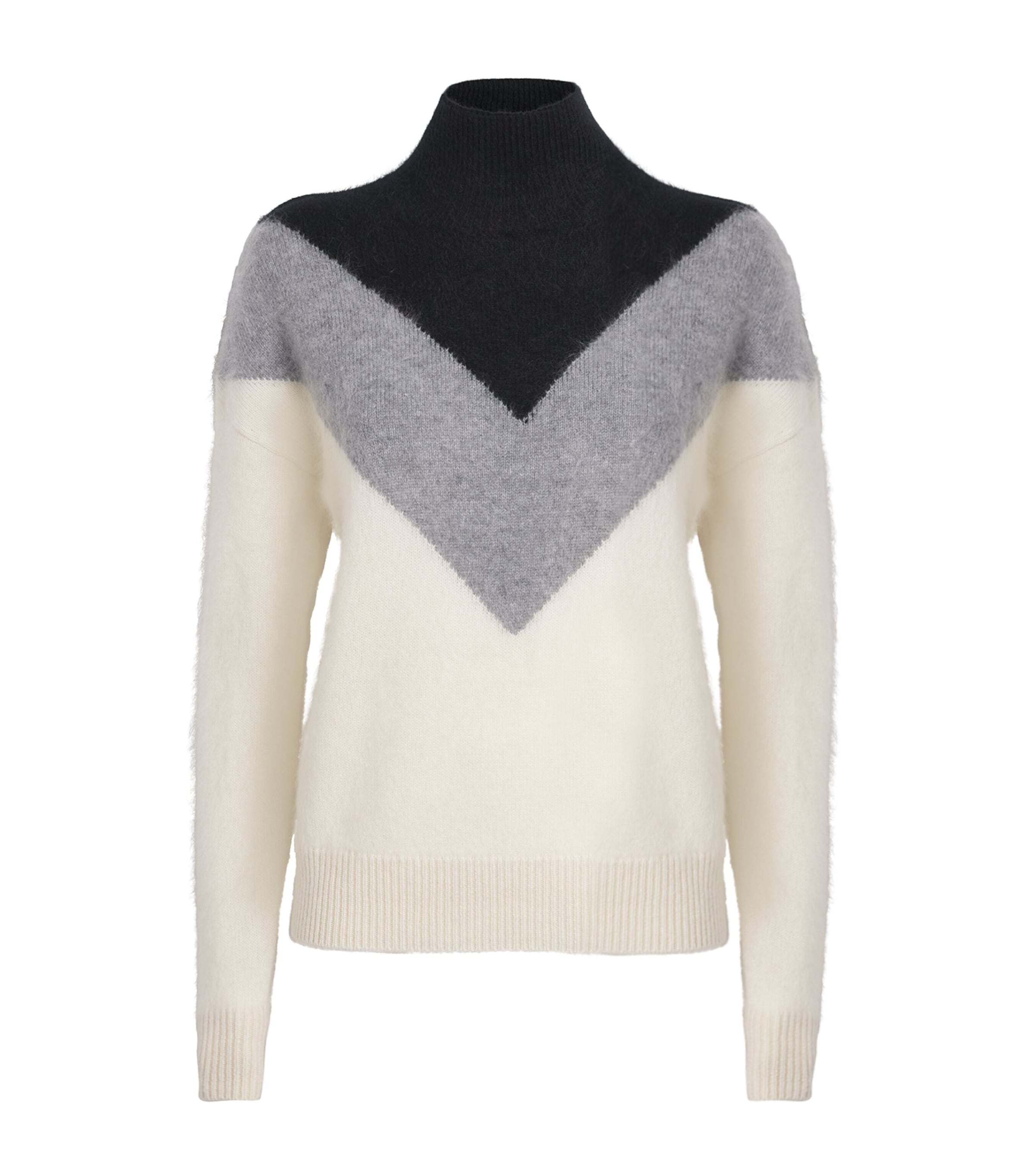 Cashmere Chevron Rollneck Sweater