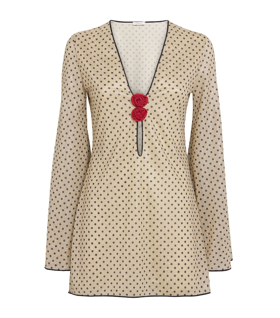 Rose Lumière Kaftan Mini Dress