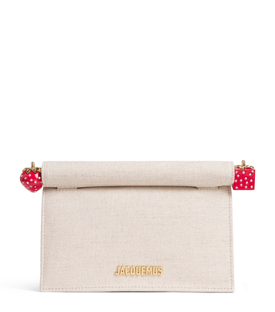 Small Canvas Rond Carré Clutch Bag