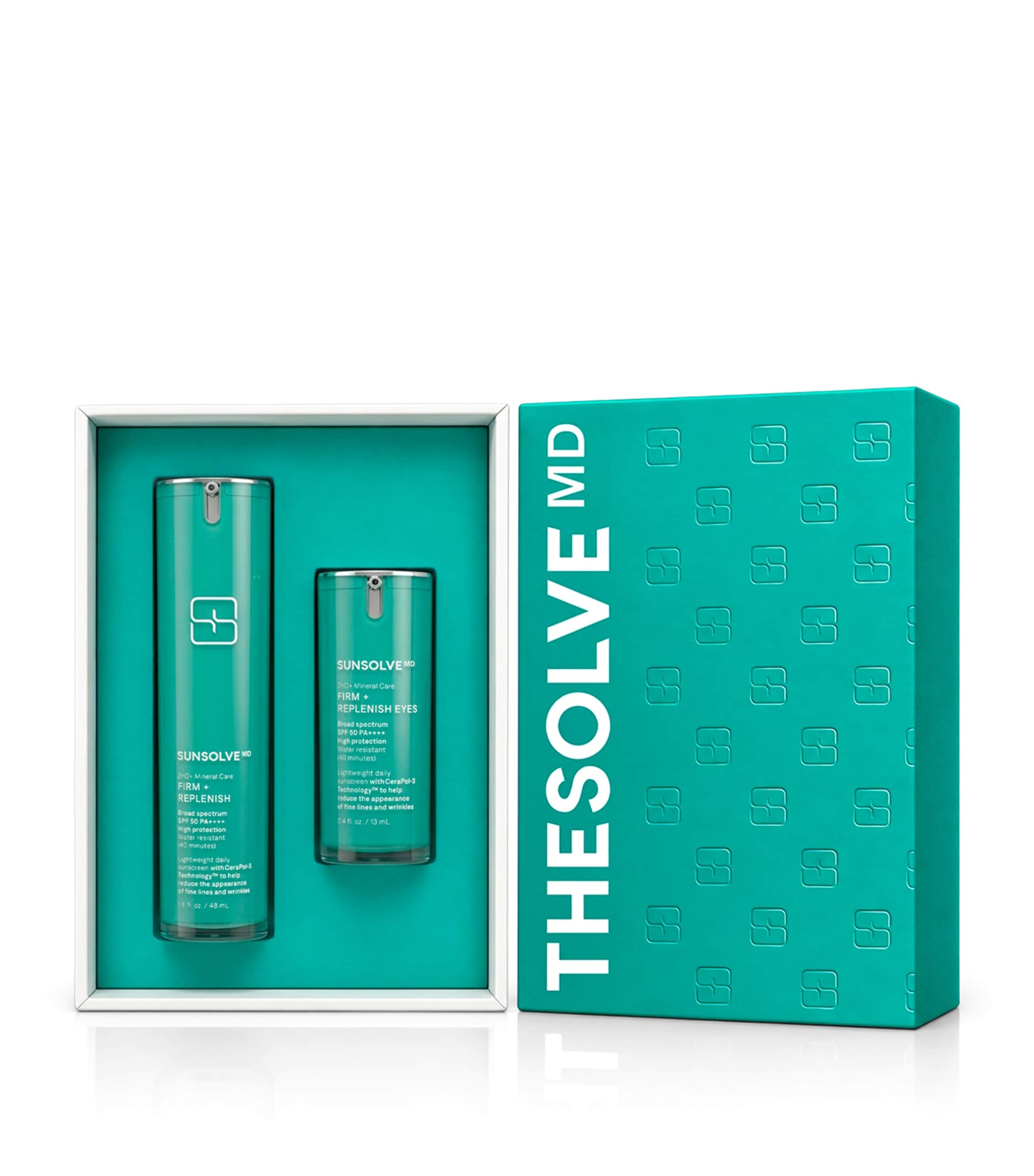 SunsolveMD Firm and Replenish Duo SPF 50 PA++++ protection Turquoise