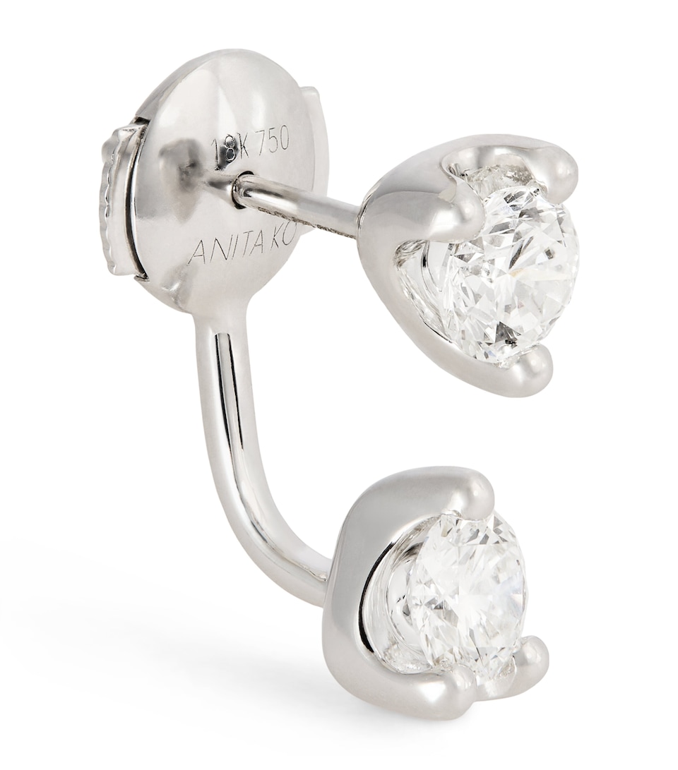 White Gold and Diamond Orbit Single Earring