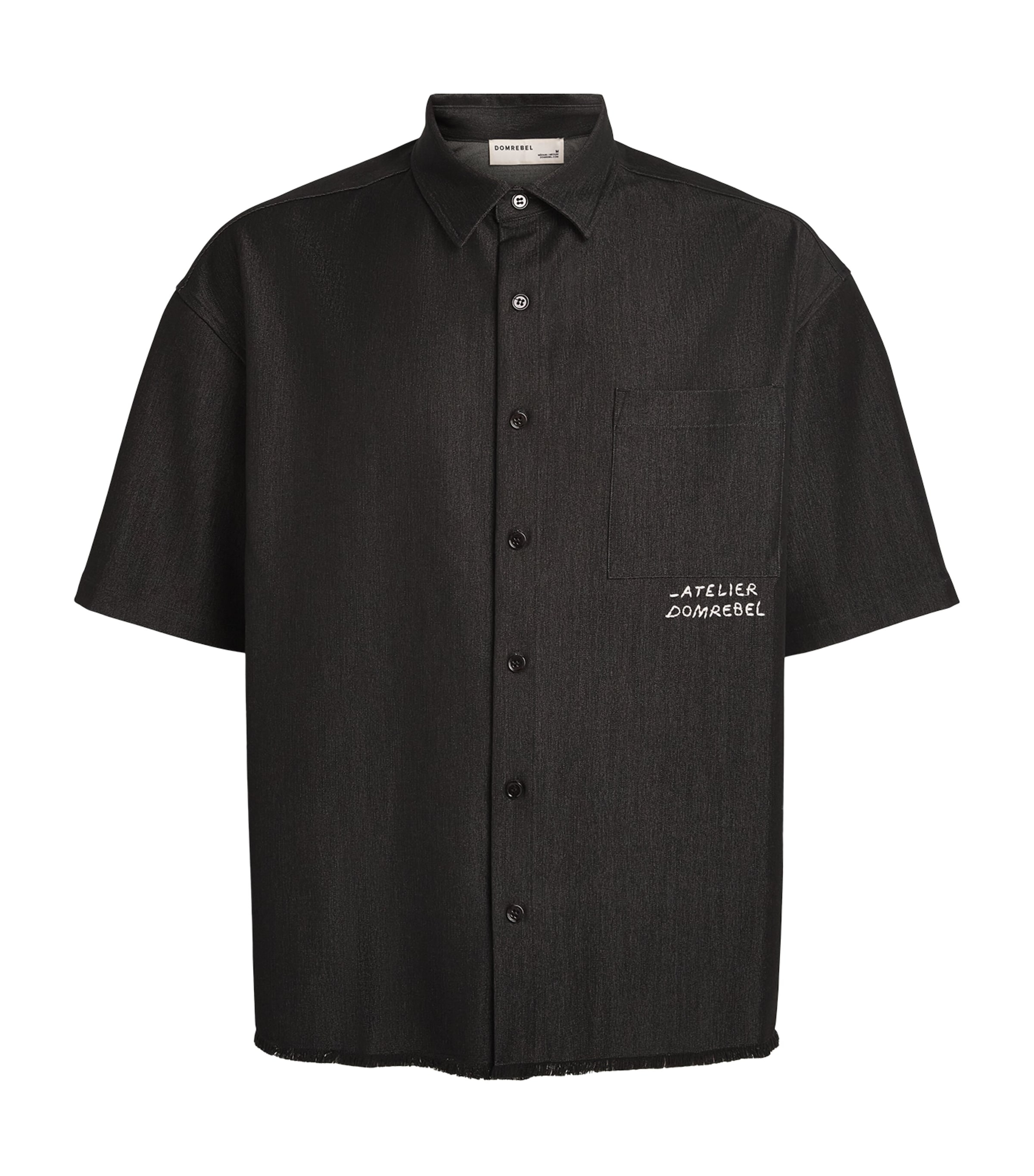 DOMREBEL Mens Denim Goombah Shirt Black