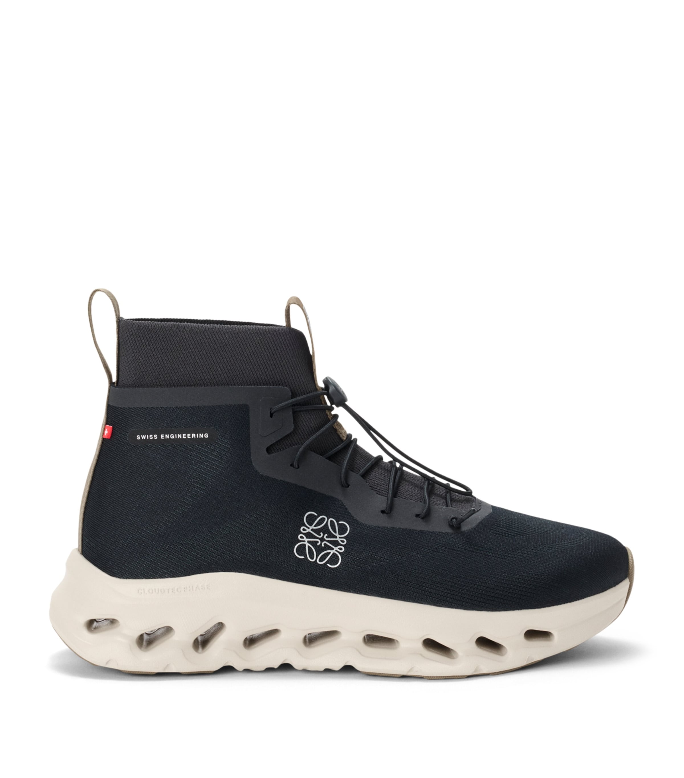LOEWE Mens x On Cloudtilt High-Top Trainers Black/oatmeal/olive