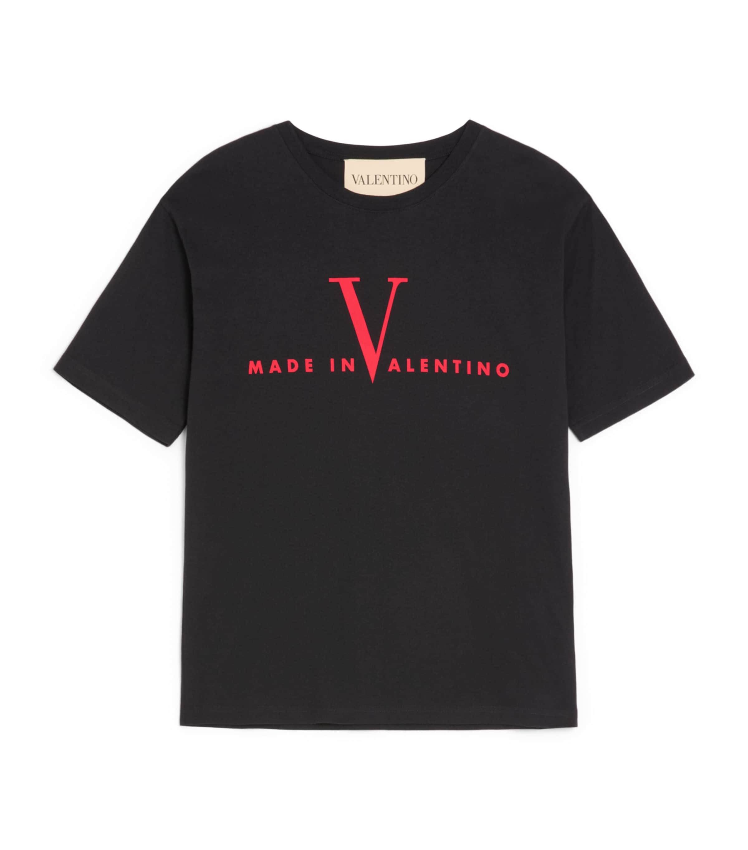 Cotton Made in Valentino Logo T-Shirt