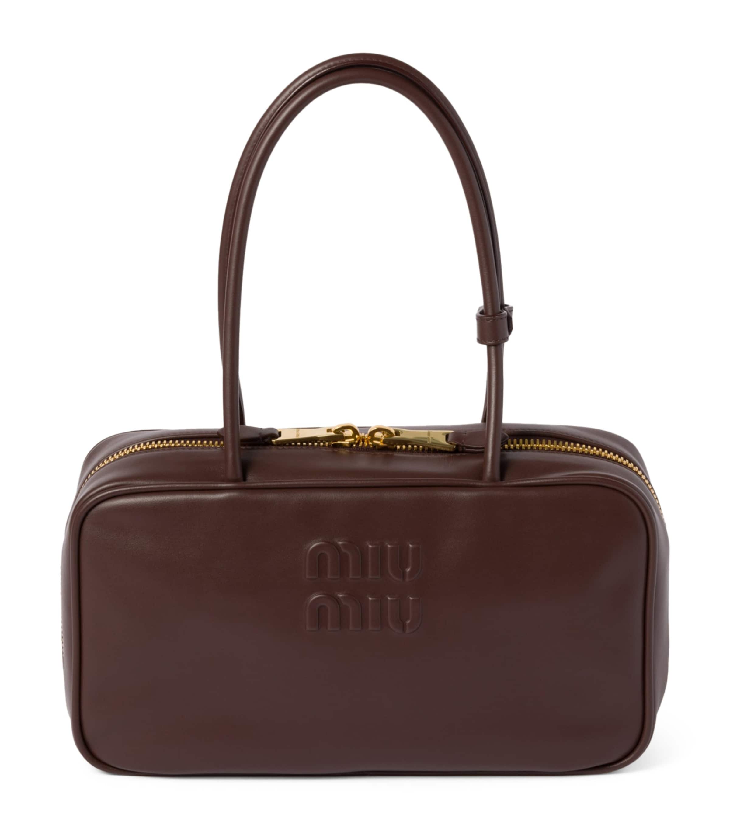 Leather Beau Top-Handle Bag