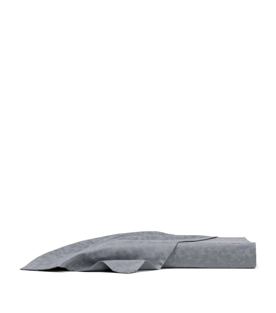 Frette Cotton-Silk Avant Garde Jacquard Pillowcase (51cm x 71cm) Metallic Azur