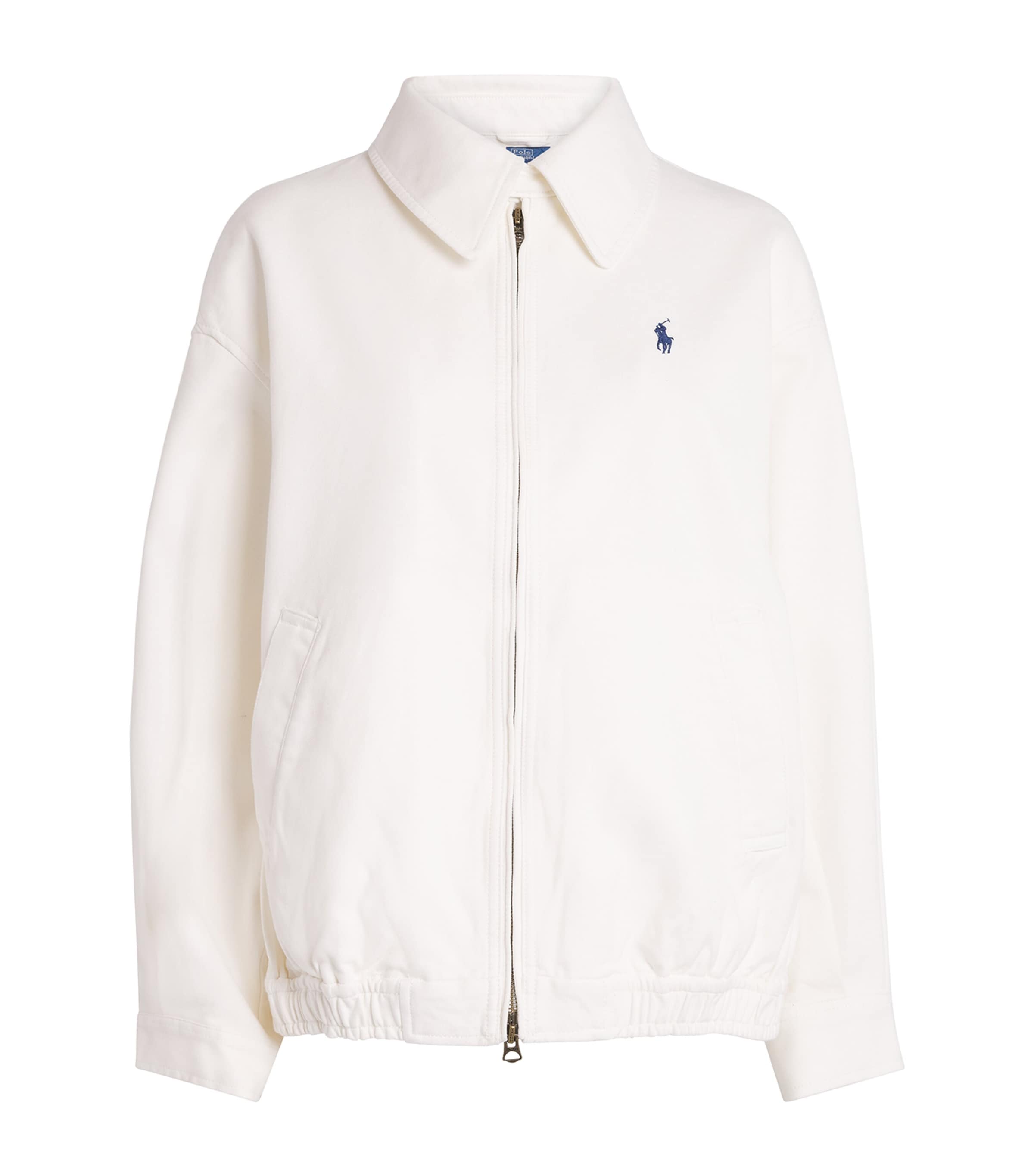 Polo Ralph Lauren Womens Twill Polo Pony Bomber Jacket Trophy Cream