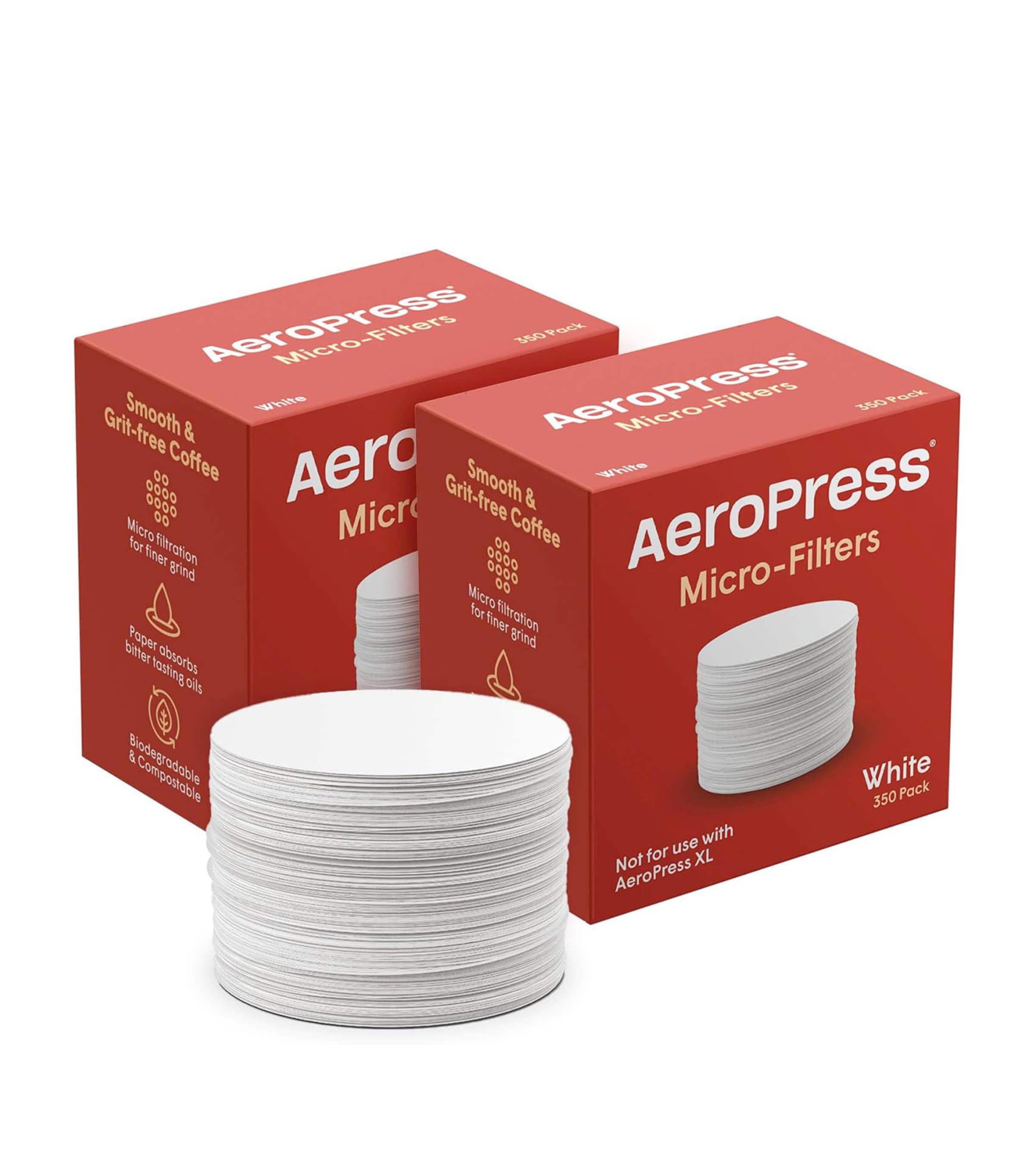 Aeropress Paper Micro-Filters (2 Packs of 350) Red
