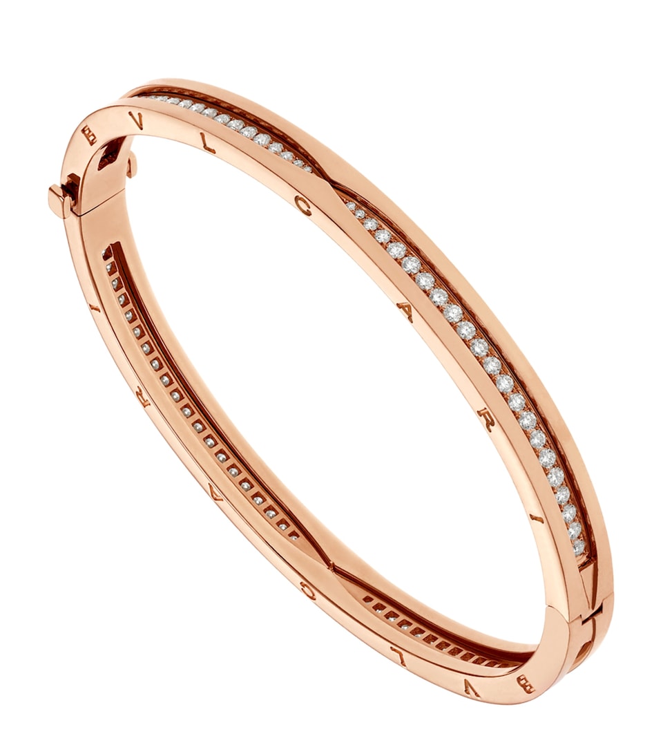 Bvlgari Rose Gold and Diamond B.zero1 Bangle Pink Gold
