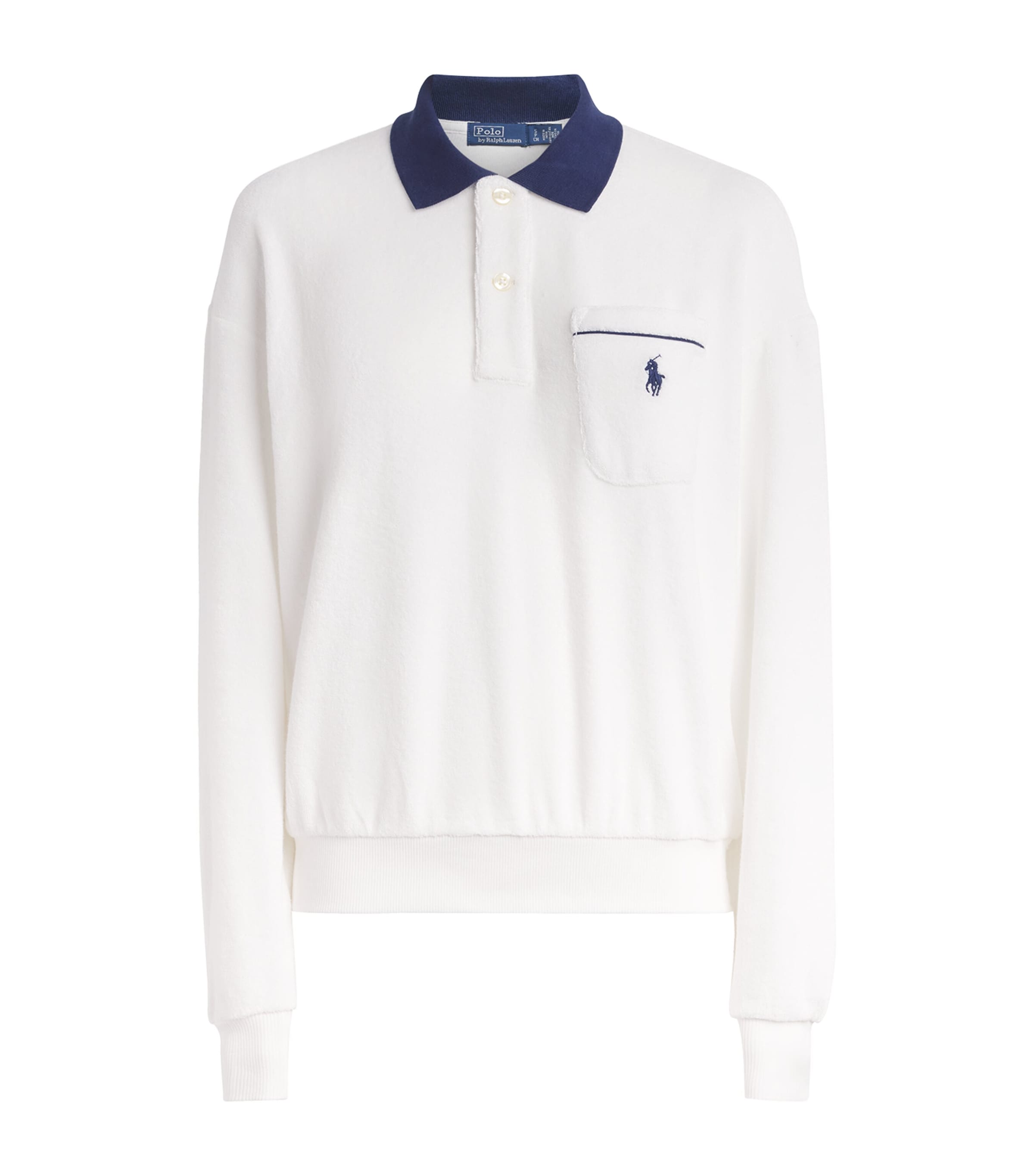 Polo Ralph Lauren Womens Towelling Polo Pony Sweatshirt White