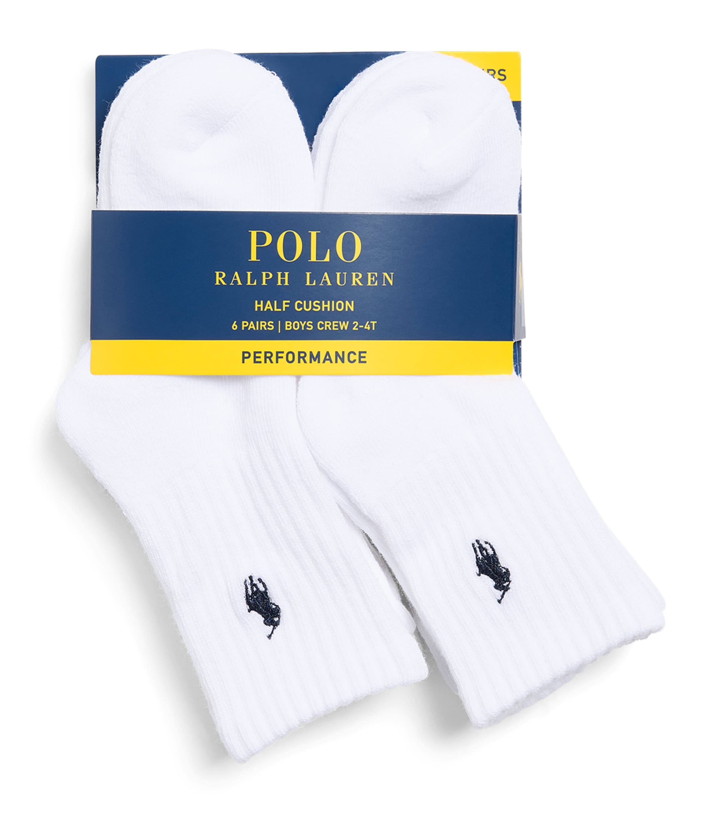 Ralph Lauren Kids Cotton-Blend Ankle Socks (Pack of 6) White