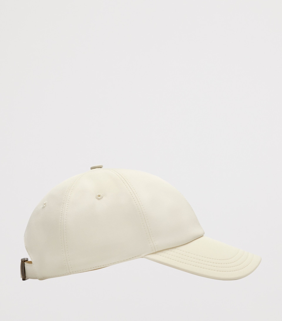 Burberry Tropical Gabardine Knight Baseball Cap Tundra White