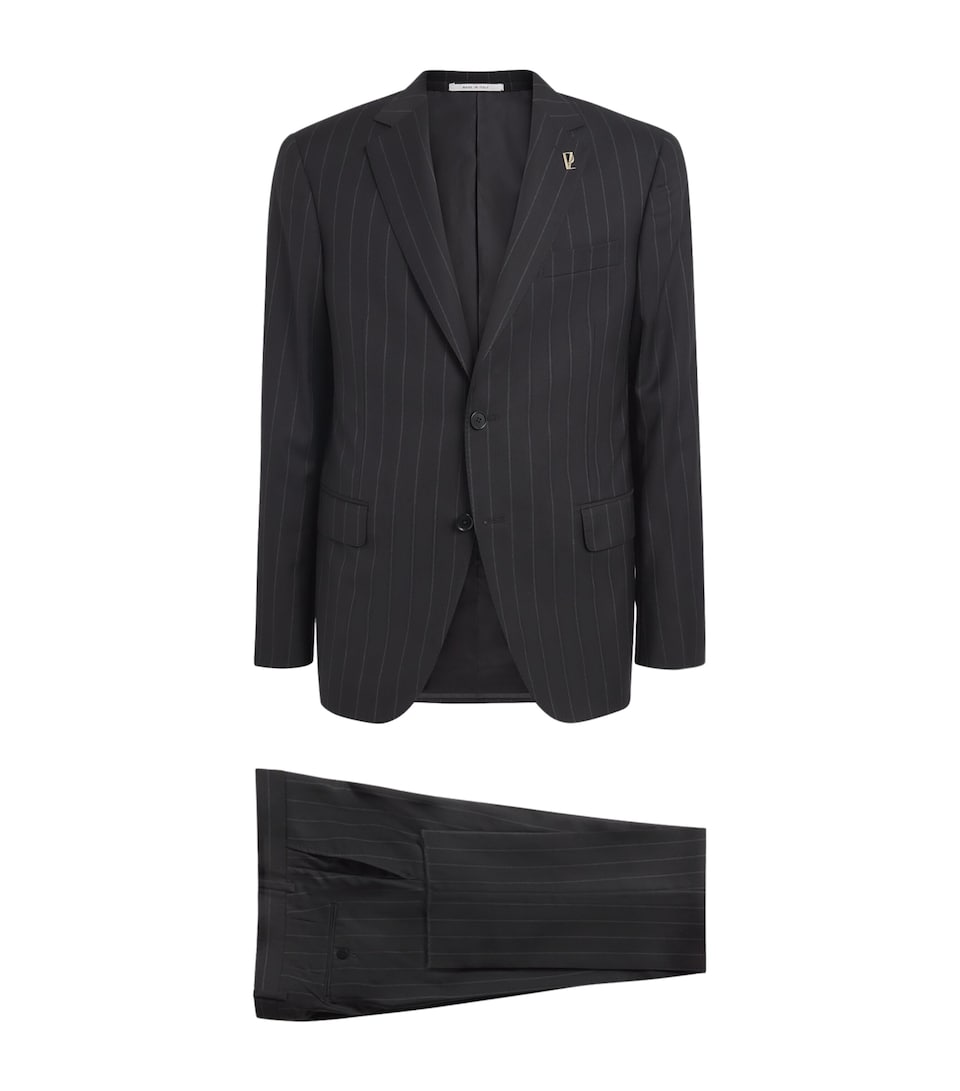 Virgin Wool-Blend Pinstripe 2-Piece Suit
