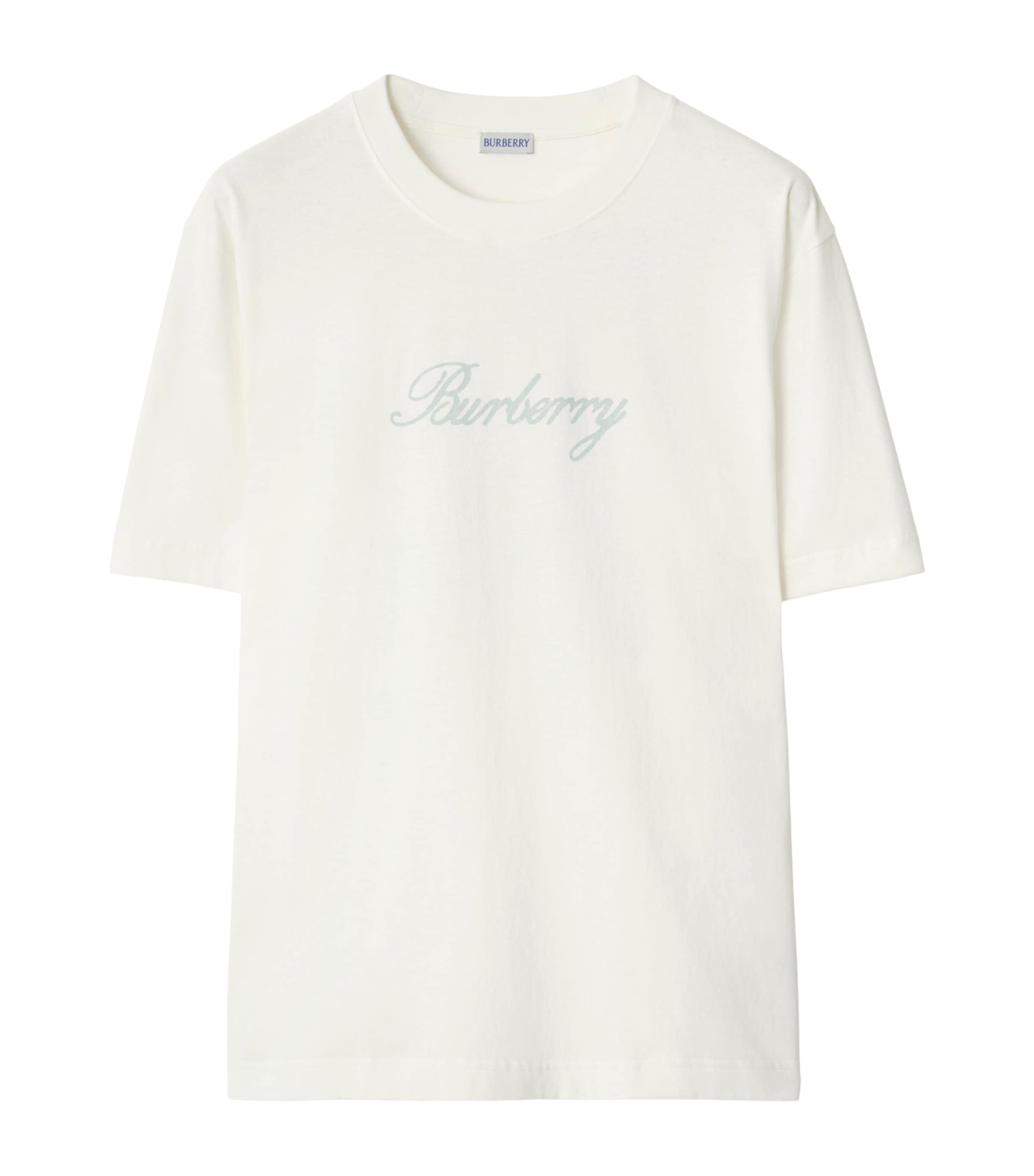 Burberry Mens Rain or Shine Knight T-Shirt Chalk