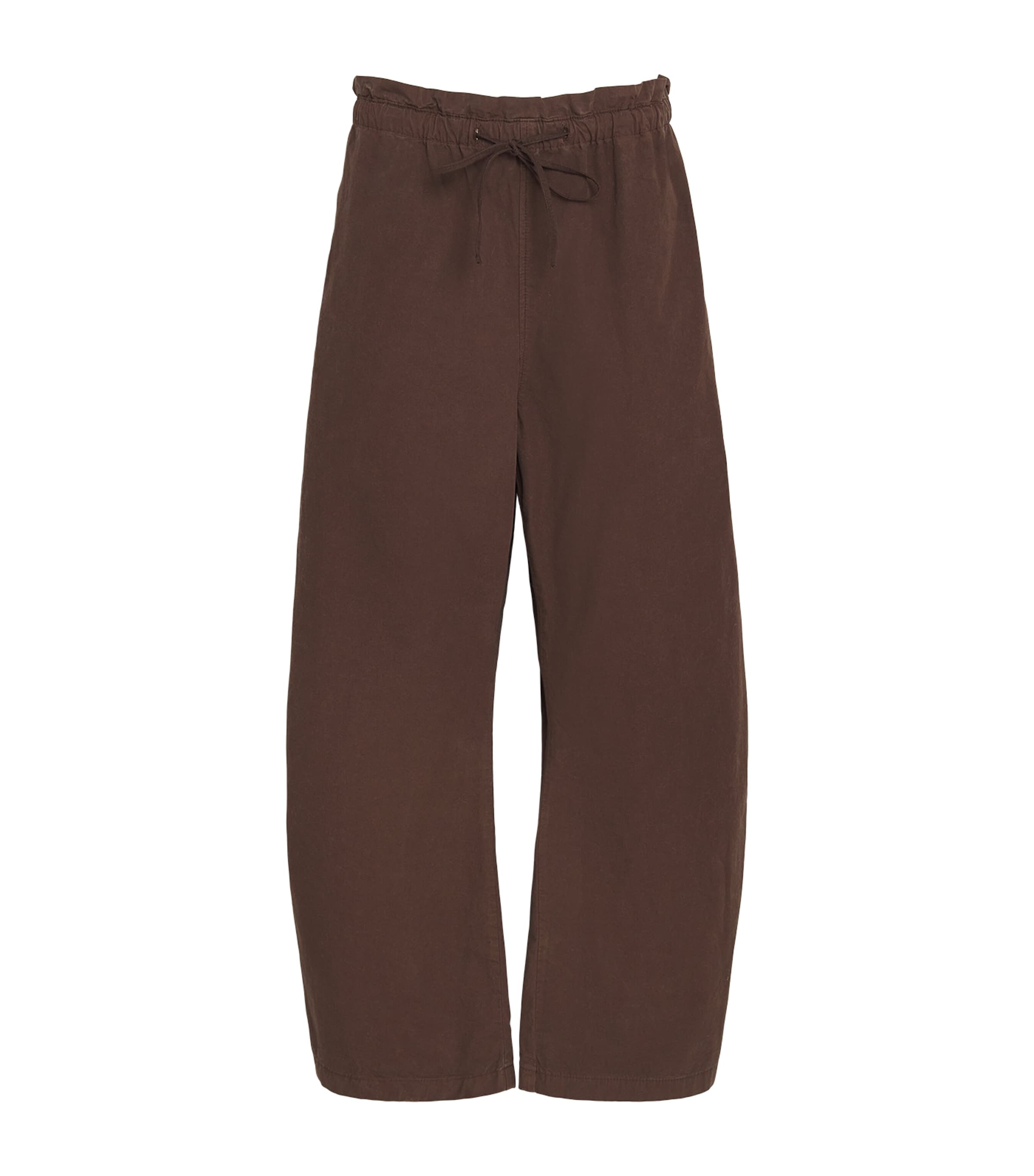 Cotton Curved Tapered Trousers