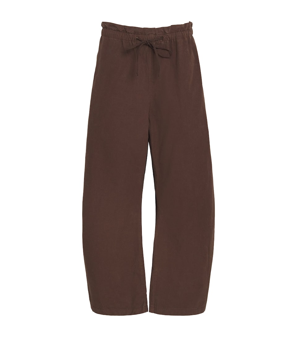 Cotton Curved Tapered Trousers