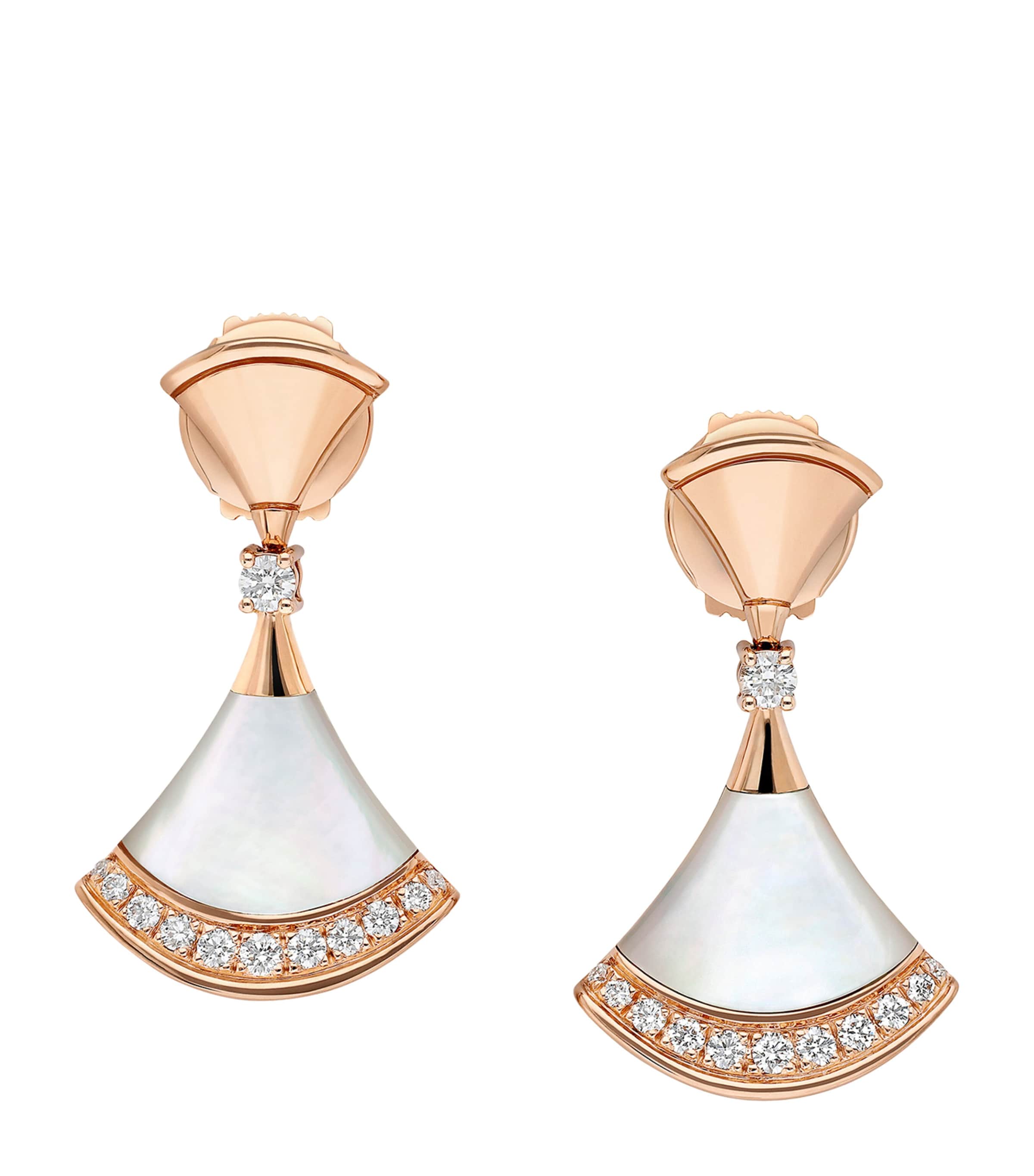 Rose Gold, Diamond and Mother-of-Pearl Divas’ Dream Earrings
