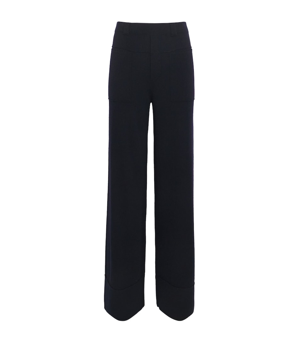 Wool-Cashmere Straight Trousers