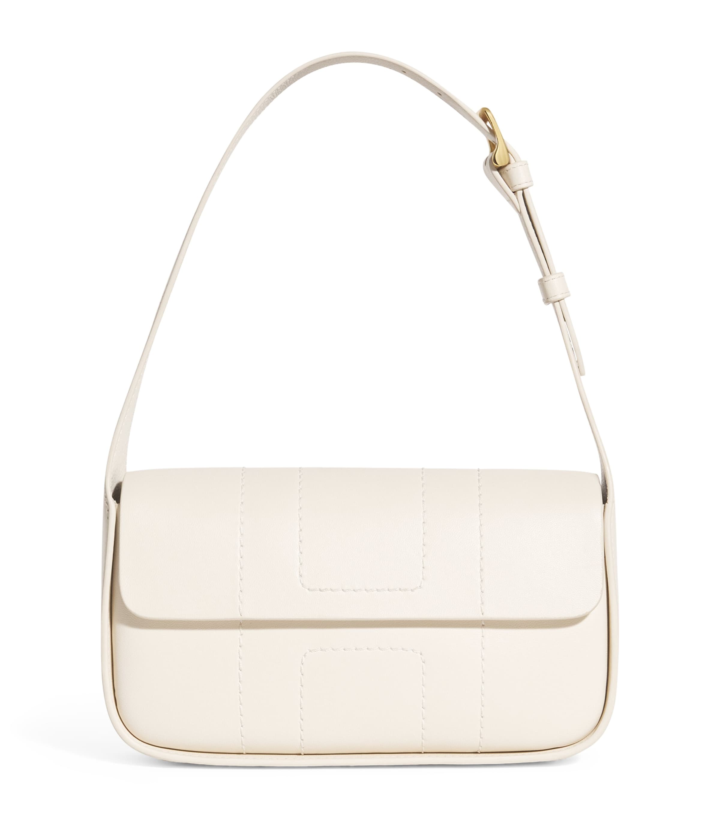 Harrods Leather Baguette Bag Birch