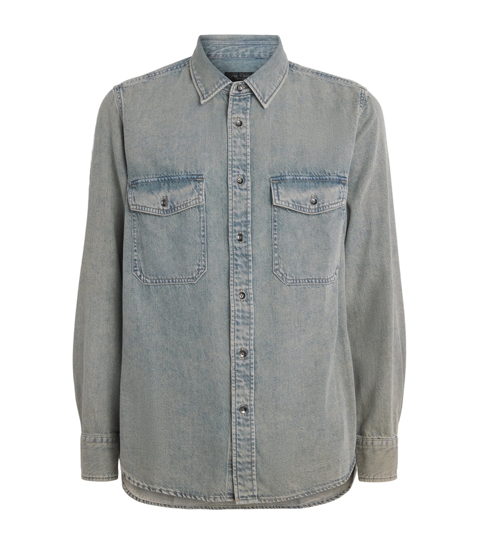 Rag & Bone Mens Denim Twin-Pocket Overshirt Mrrik