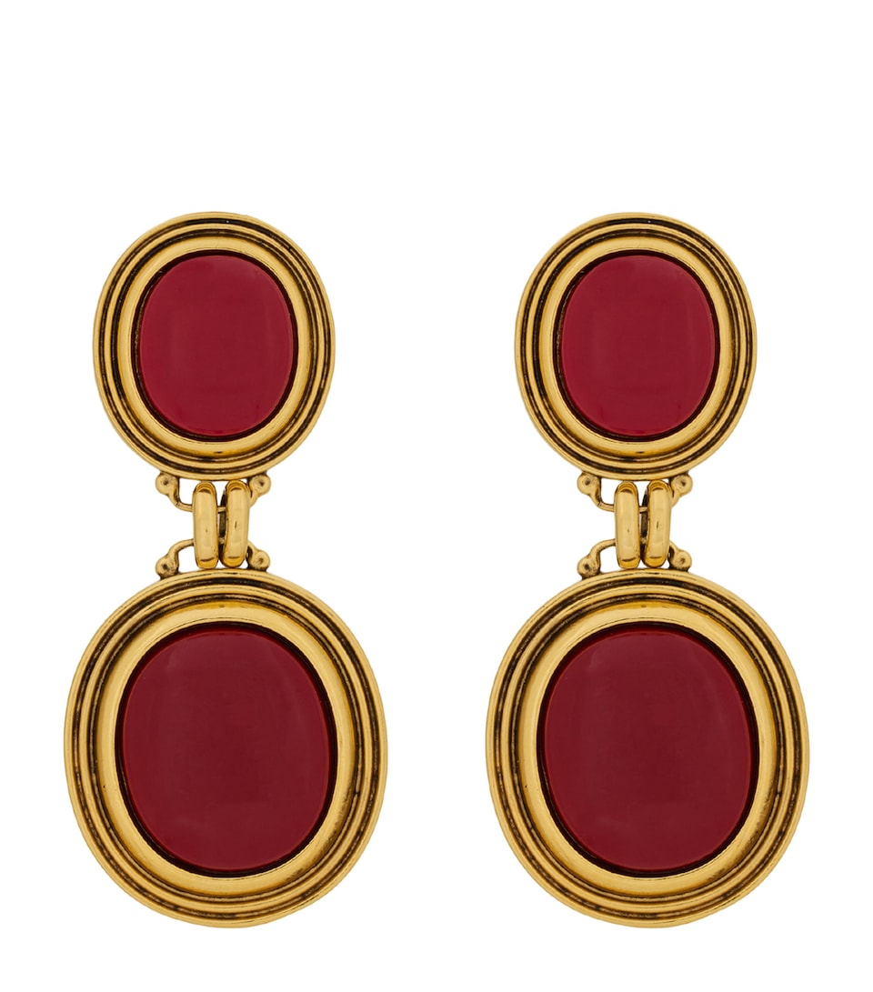 Pendant Cabochon Earrings