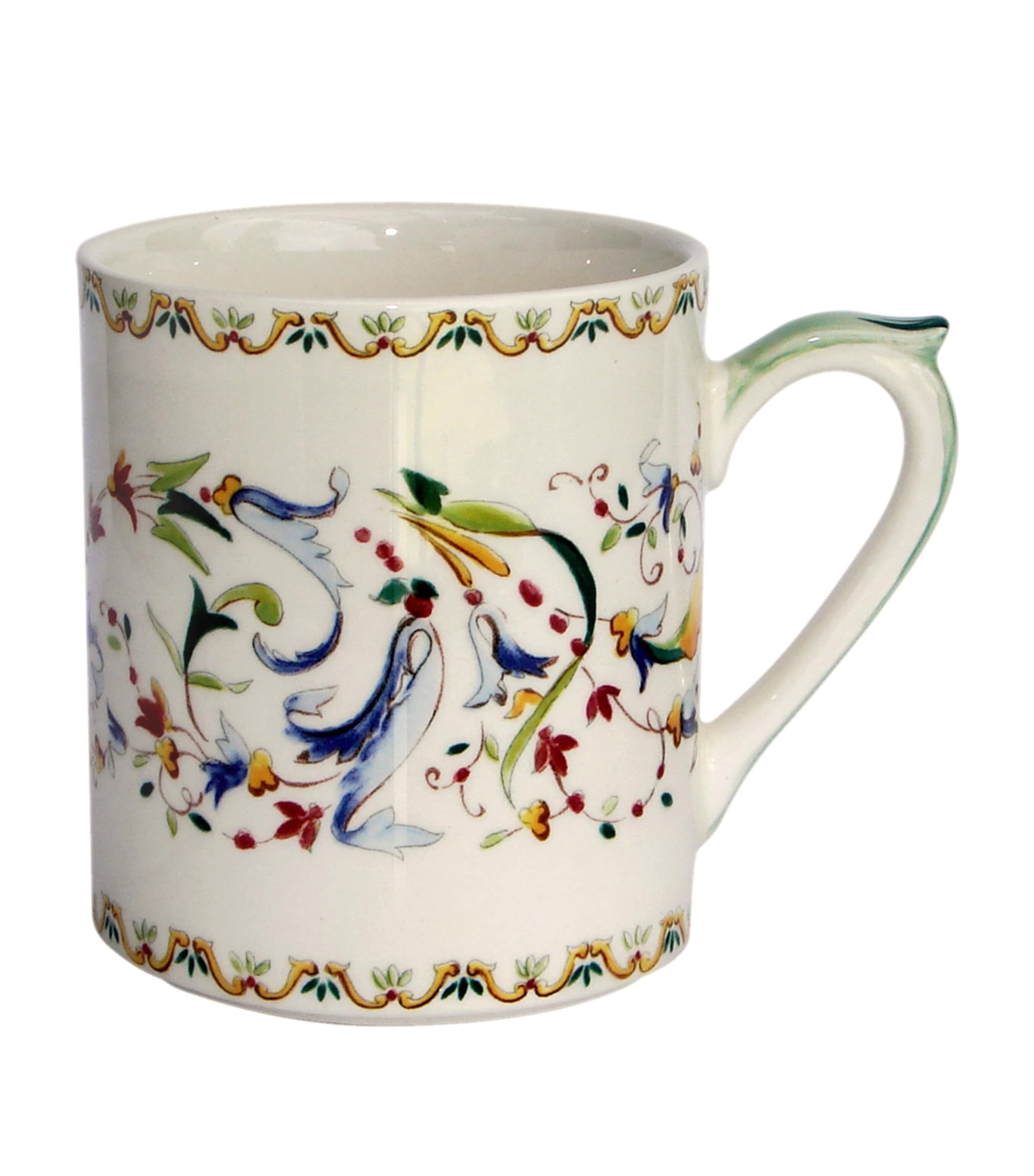 Gien Toscana Mug White, Blue, Yellow