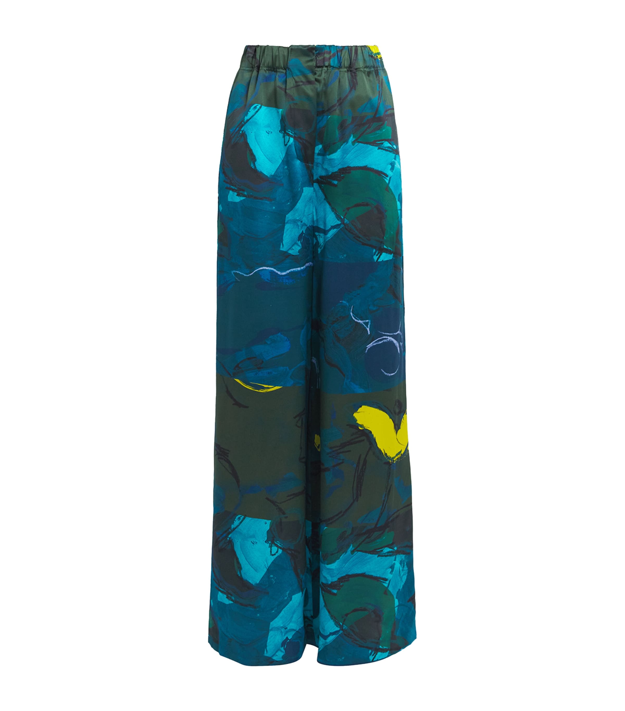 Roksanda Womens Nael Wide-Leg Trousers Brush Verdant