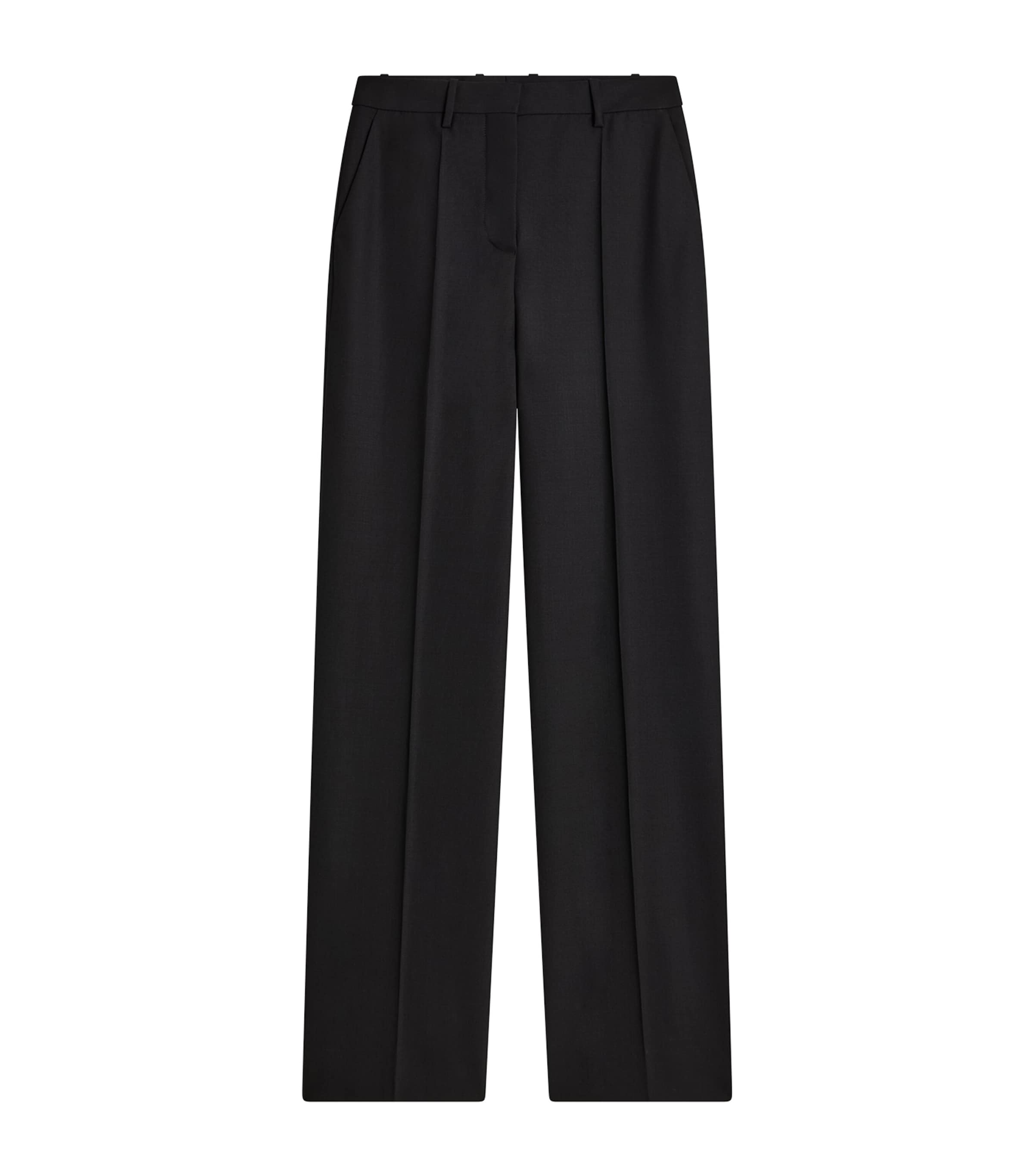 Schiaparelli Womens Virgin Wool Boyfit Trousers Black