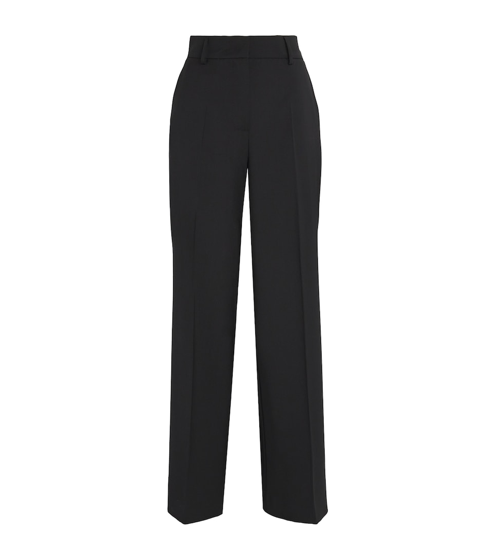 Virgin Wool Wide-Leg Trousers