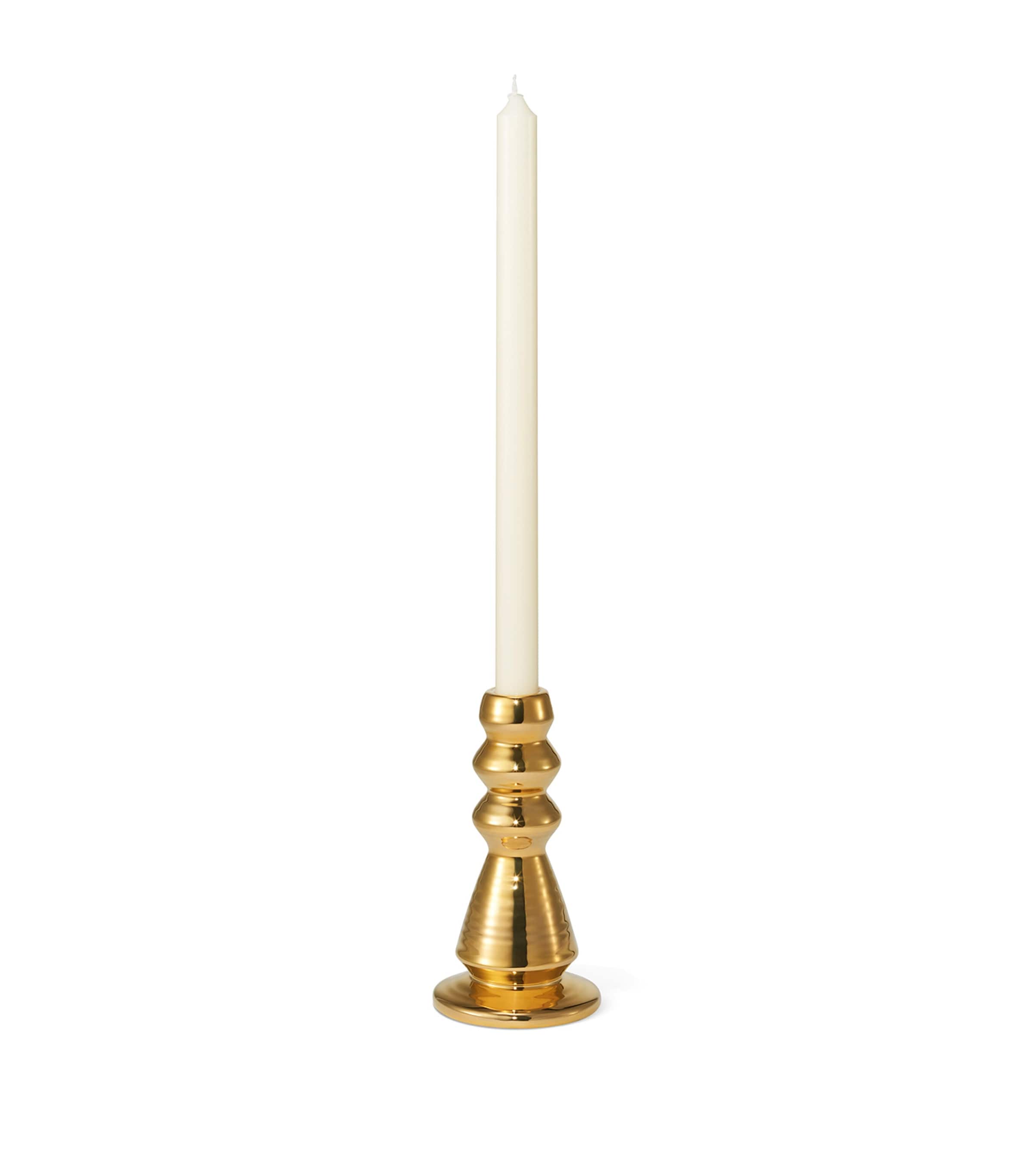 Large Gold-Plated Allette Candle Holder (16cm)