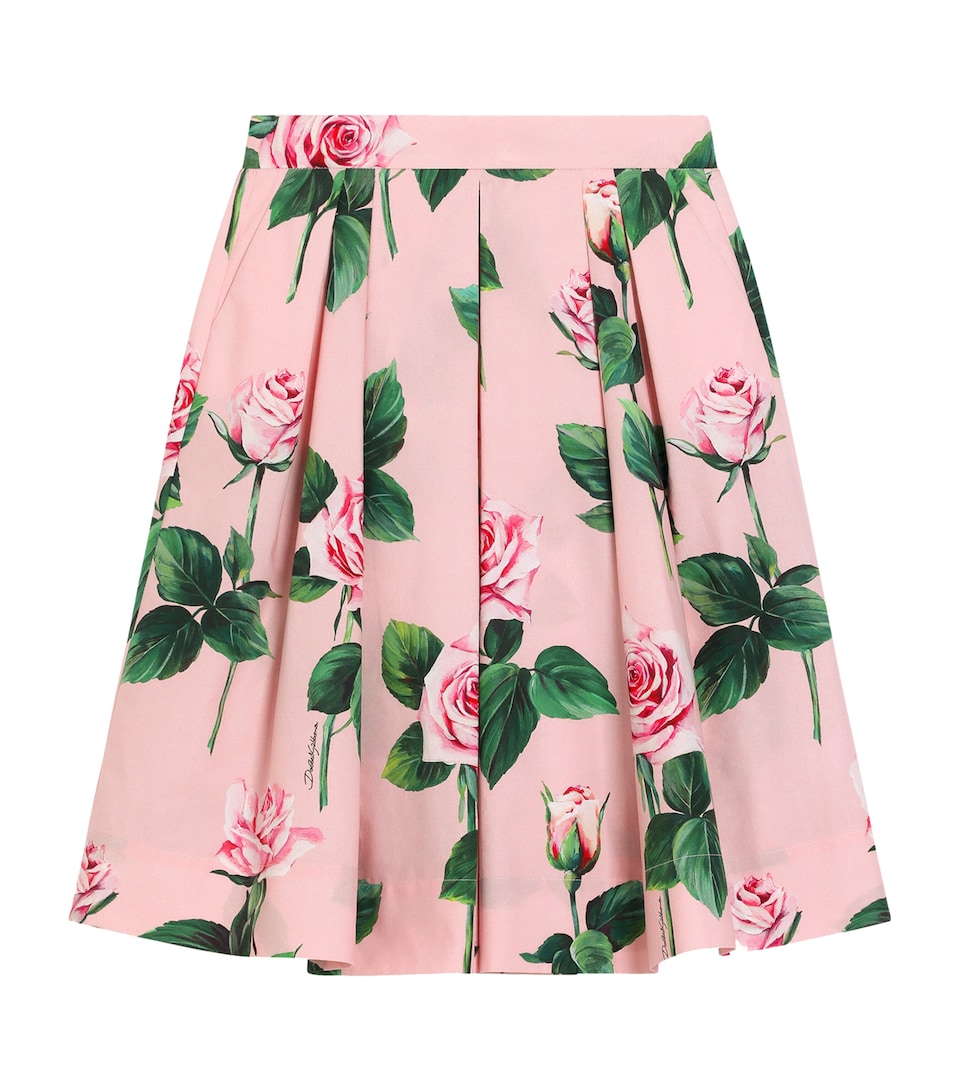 Pleated Rose Print Skirt (8-12+ Years)