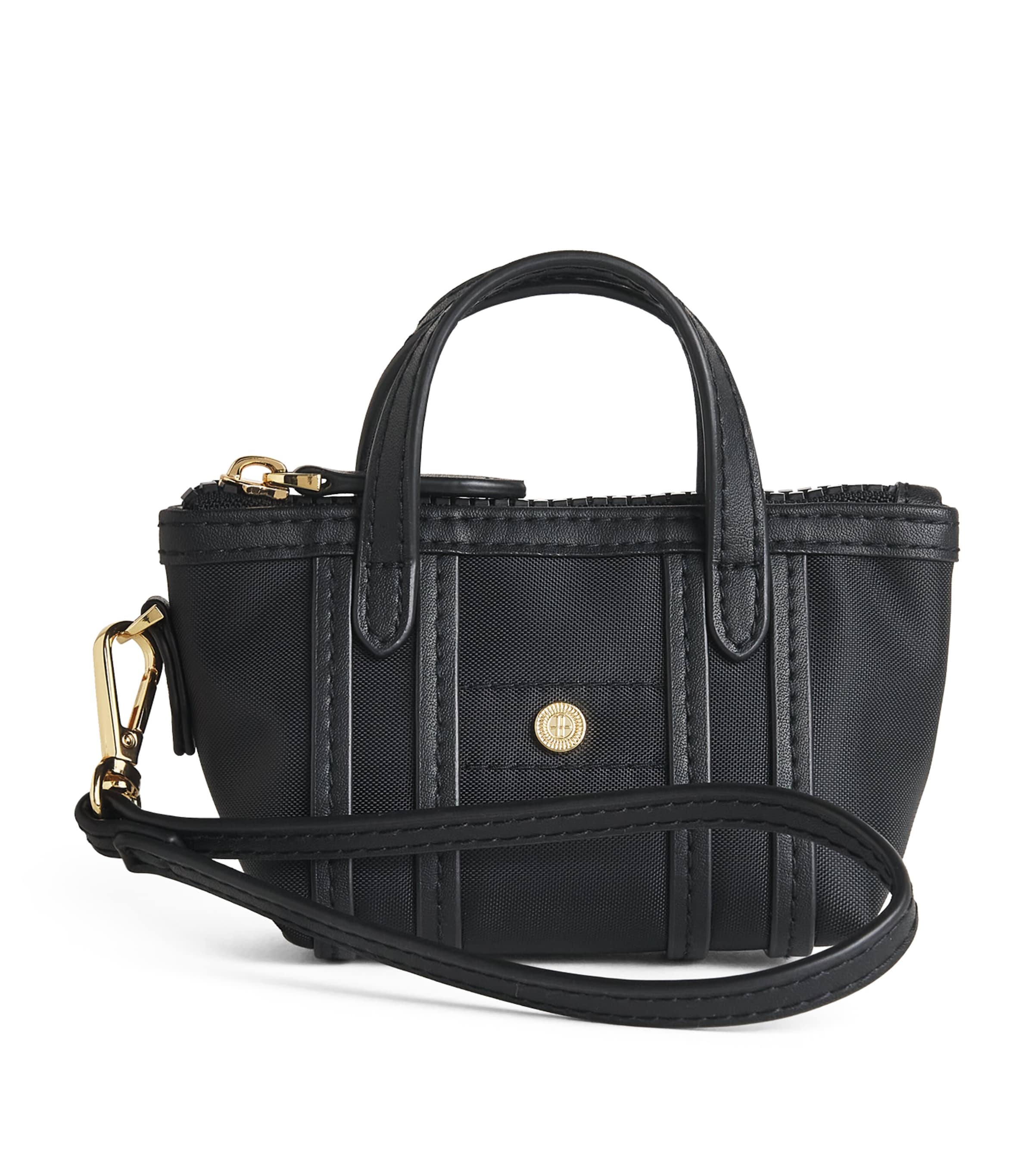 Harrods Nylon Jetsetter Bag Charm Black