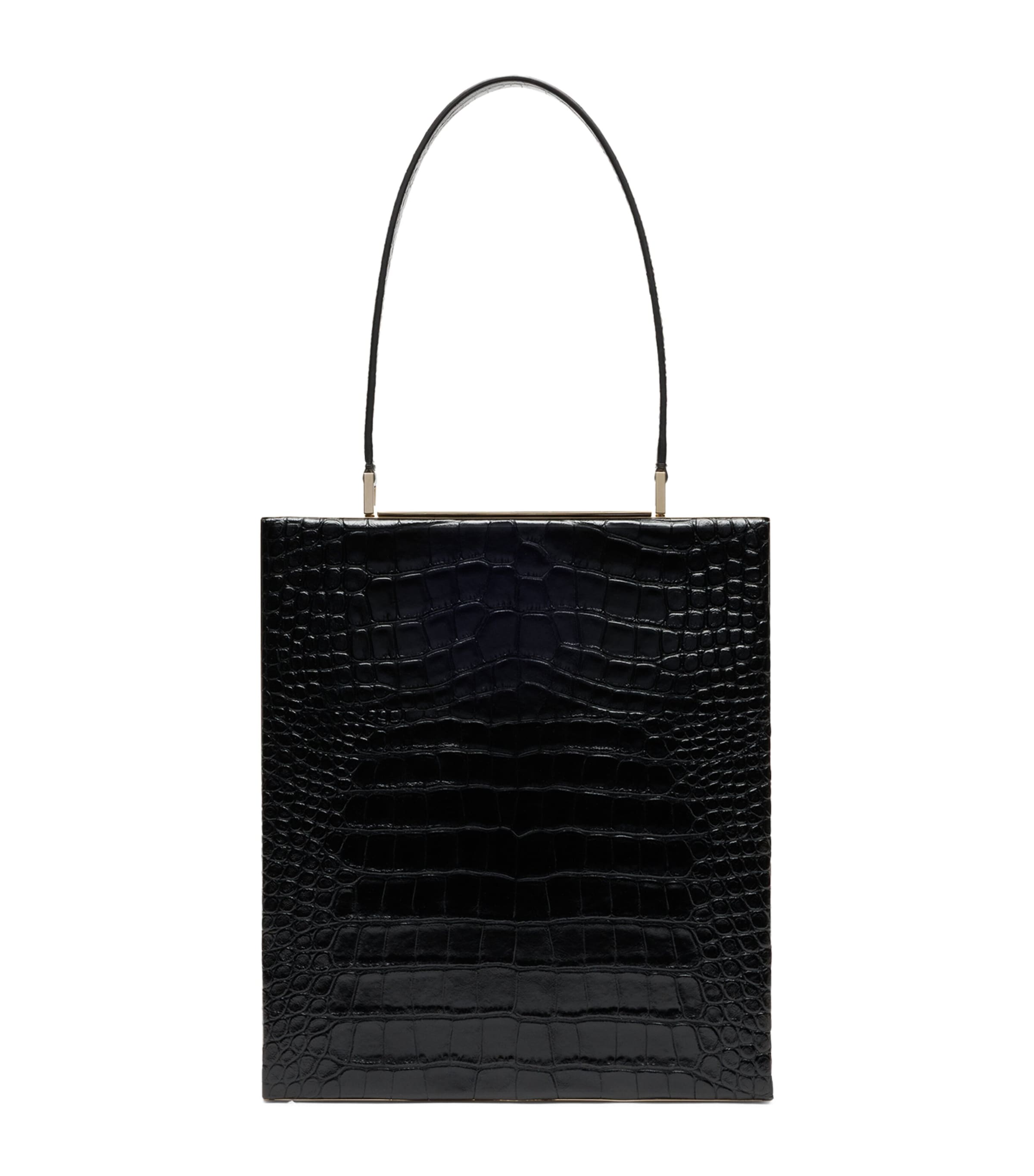 TOM FORD Croc-Embossed Leather Top-Handle Bag Naa