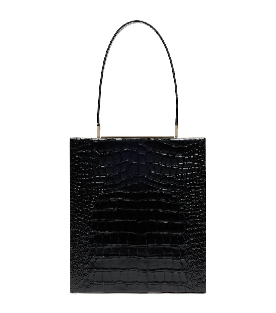 TOM FORD Croc-Embossed Leather Top-Handle Bag Naa