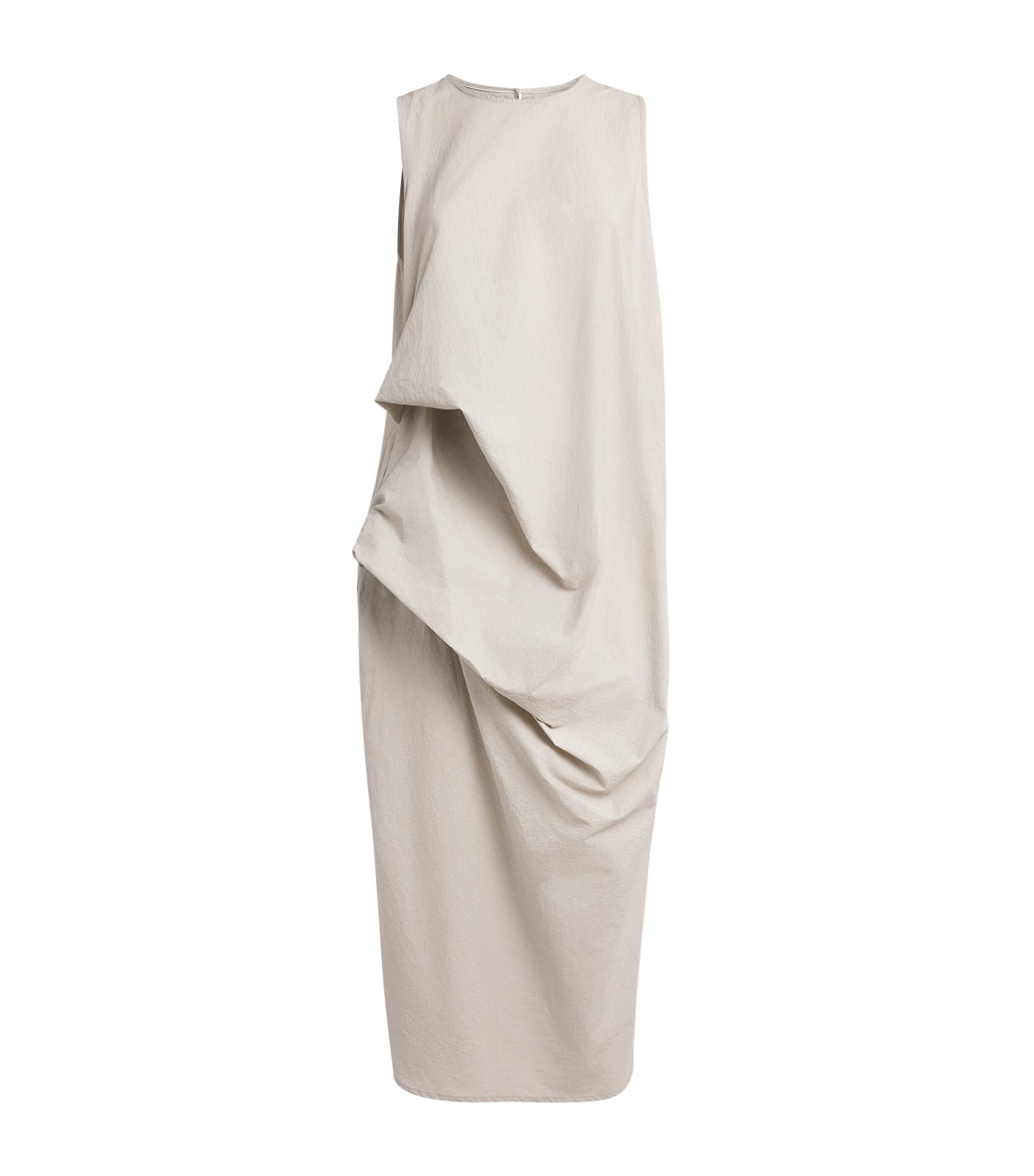 Lauren Manoogian Womens Cotton Ripstop Tunic Midi Dress Ash