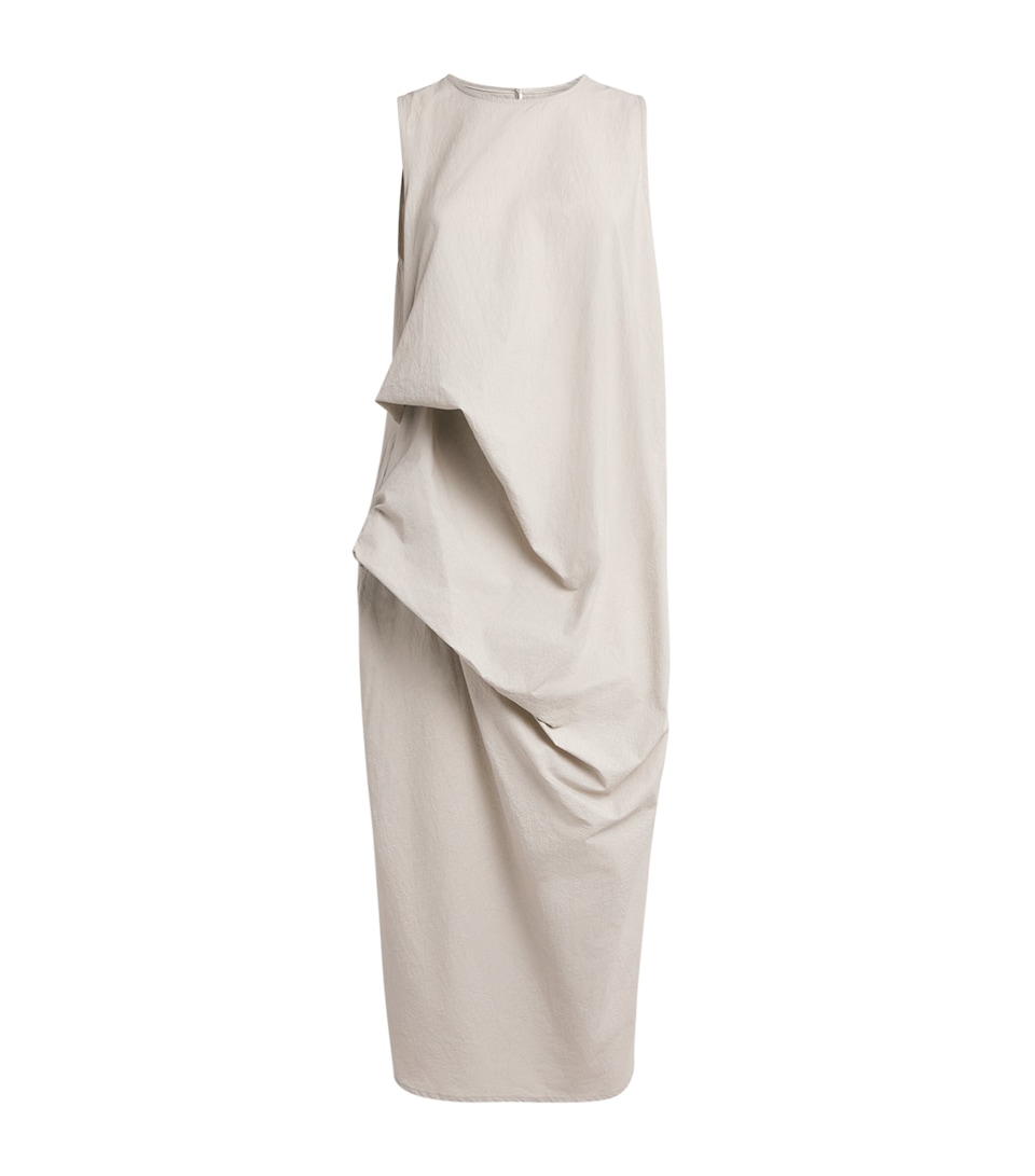 Lauren Manoogian Womens Cotton Ripstop Tunic Midi Dress Ash