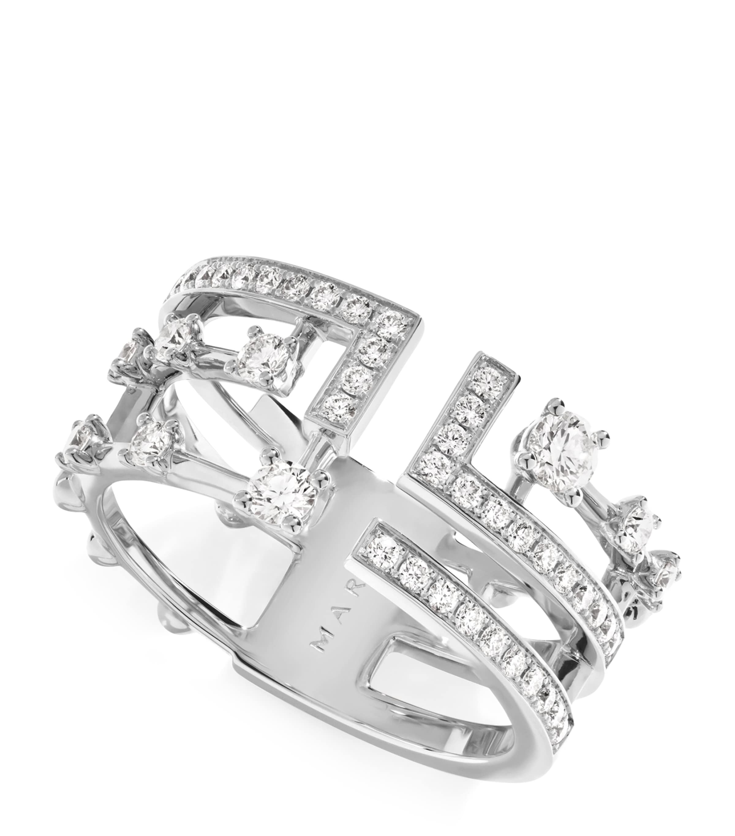 White Gold and Diamond Avenues Ring
