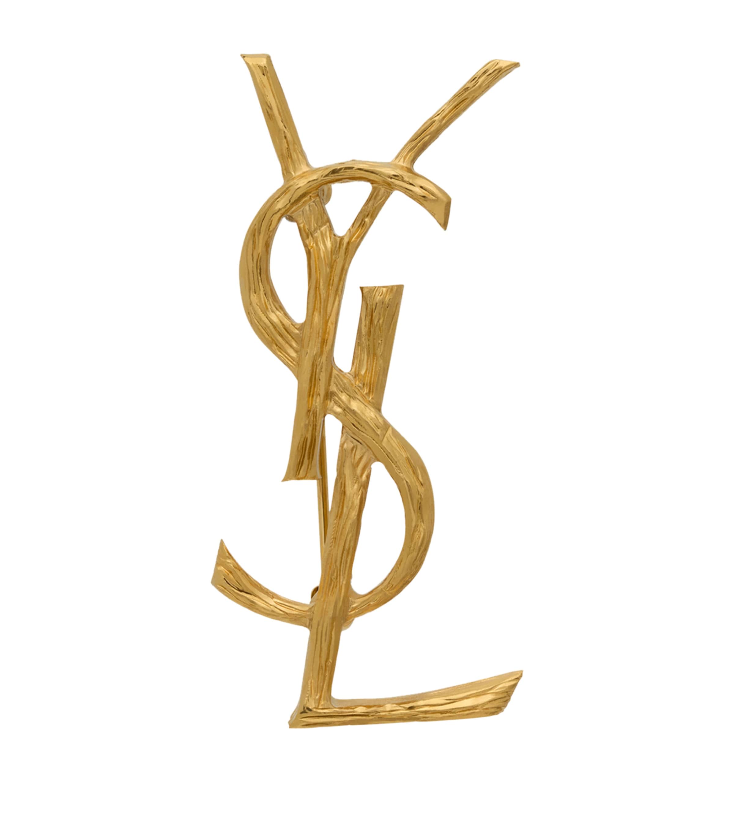 【Saint Laurent】シルクオーガンザローズブローチ Womens Saint Laurent Brooches | Harrods US