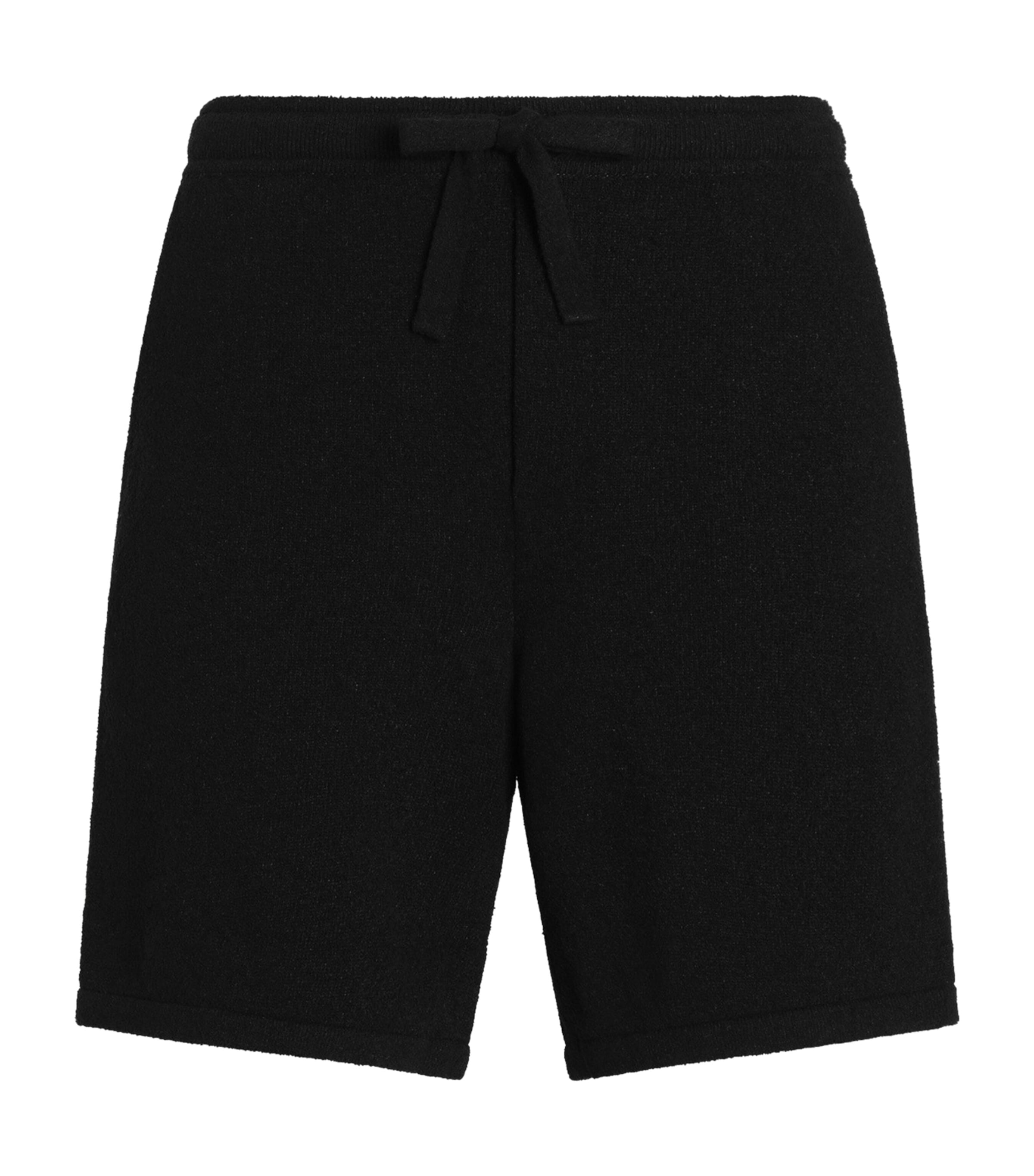 Dolce&Gabbana Mens Knitted Drawstring Shorts Black