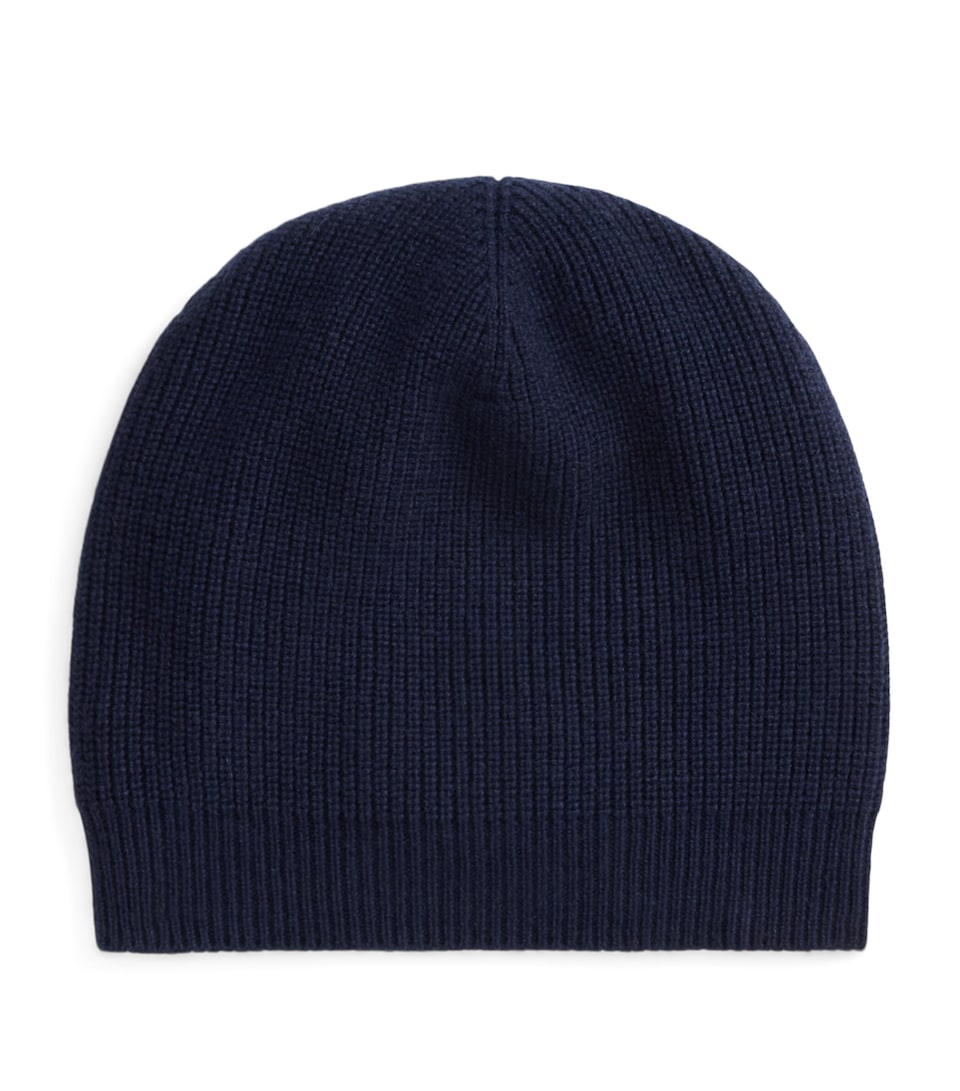 Cashmere Rib-Knit Beanie