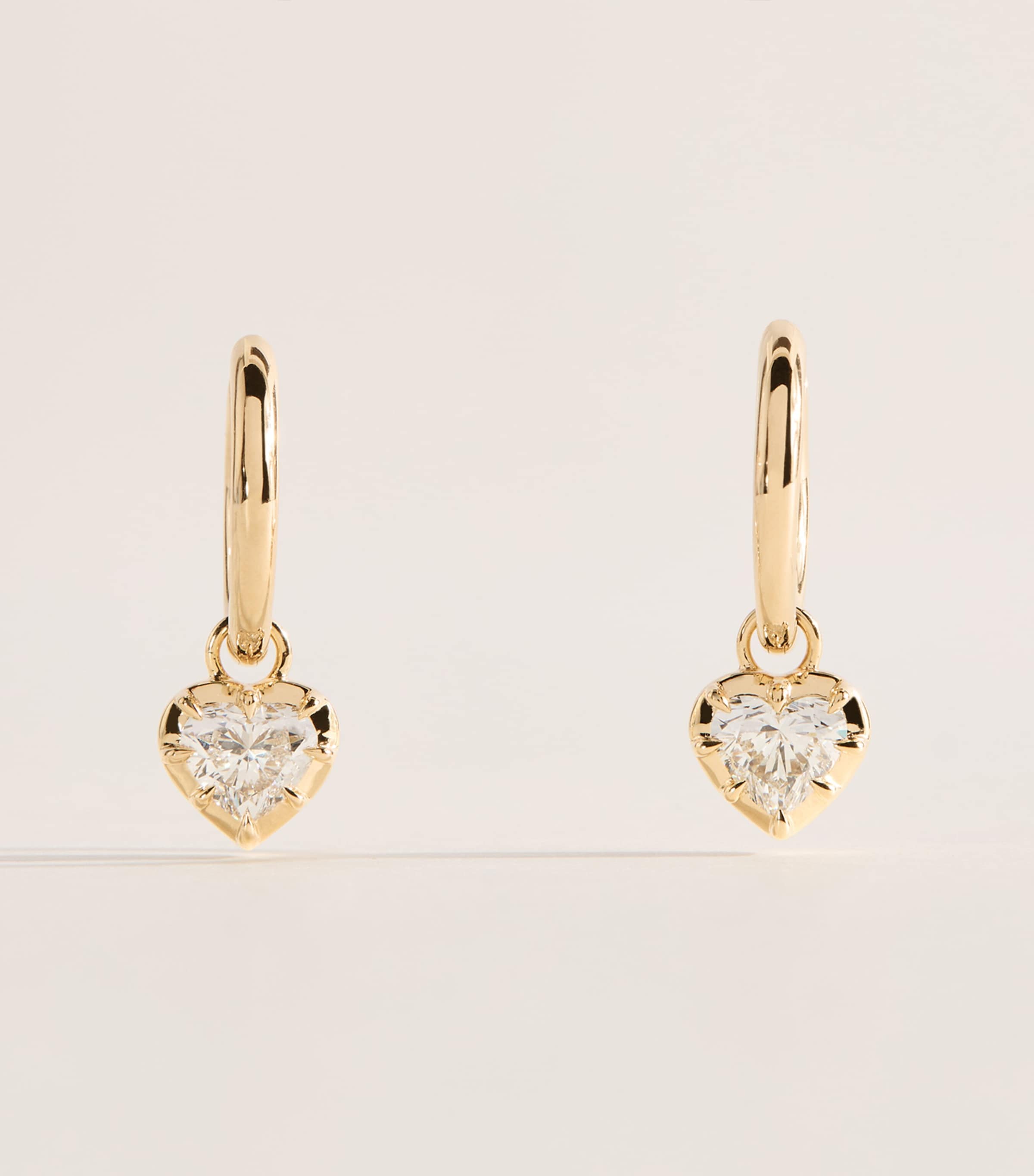 Harrods Yellow Gold and Diamond Hoop Earrings Yellow Gold