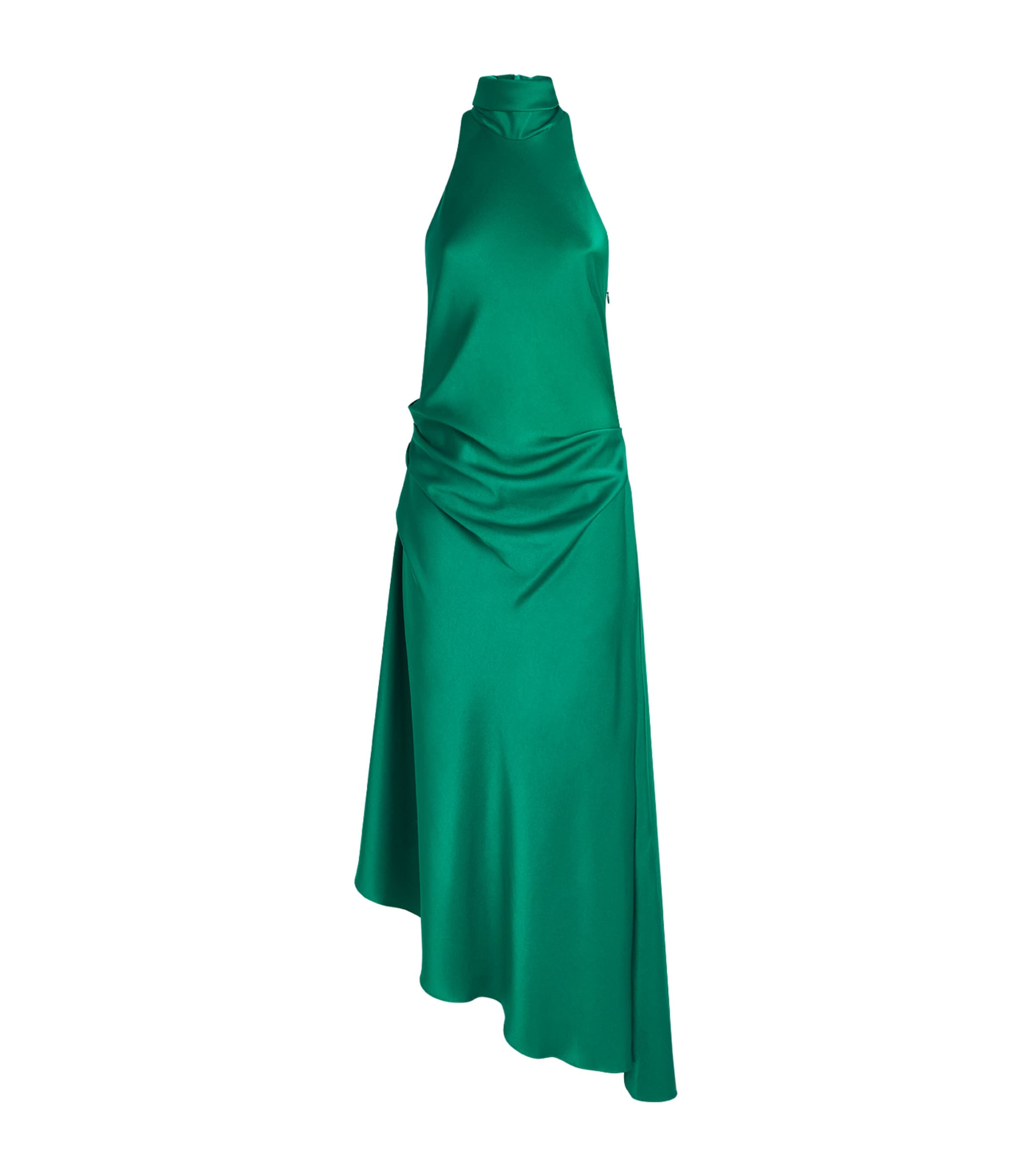 Simkhai Womens Satin Monica Midi Dress Kelly Green