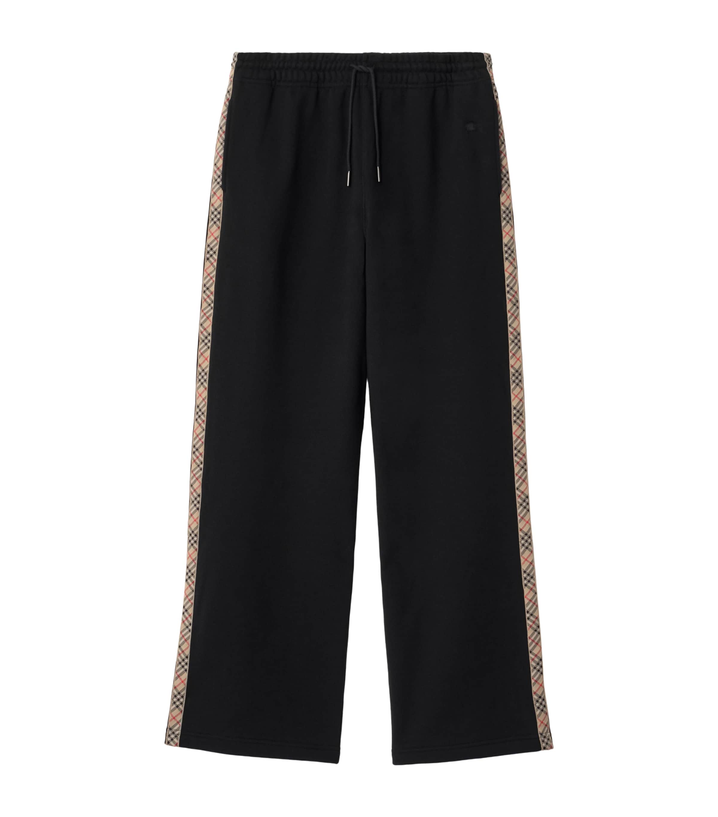 Jersey Check-Trim Sweatpants