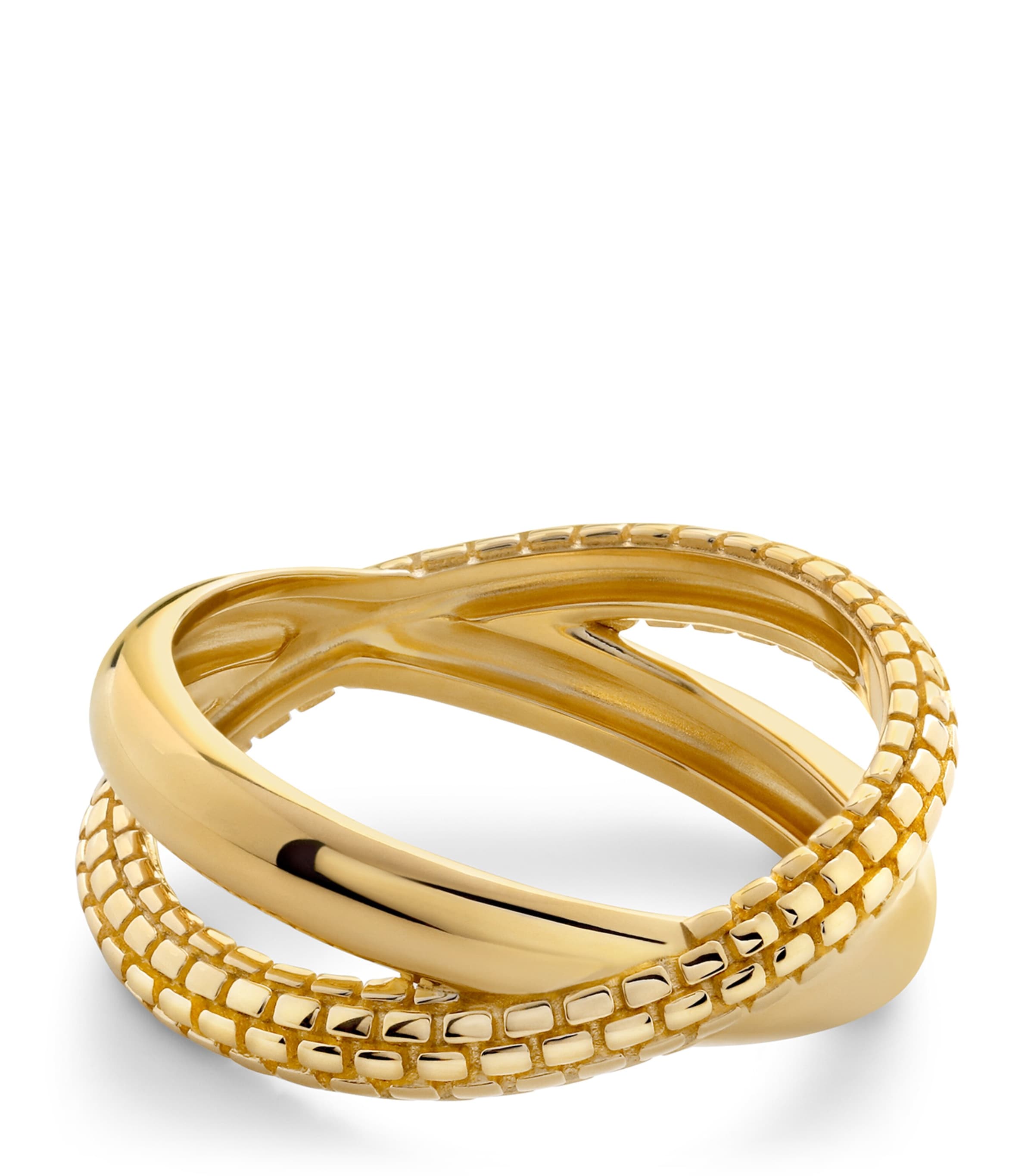 Monica Vinader Gold Vermeil Heirloom Crossover Ring Gold