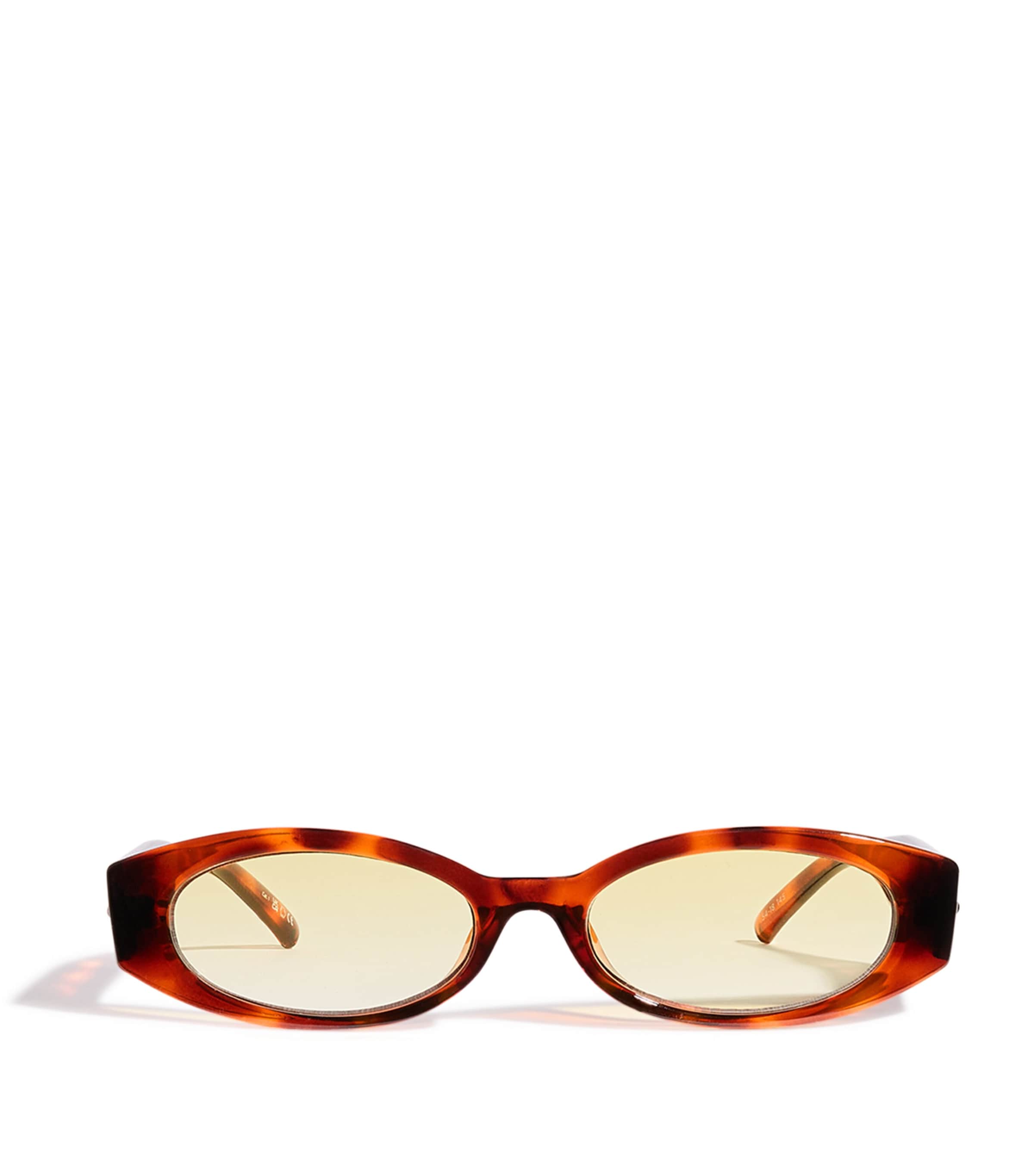 Le Specs Tortoiseshell Belladonna Slim Oval Sunglasses Toffee Tortambr Grad