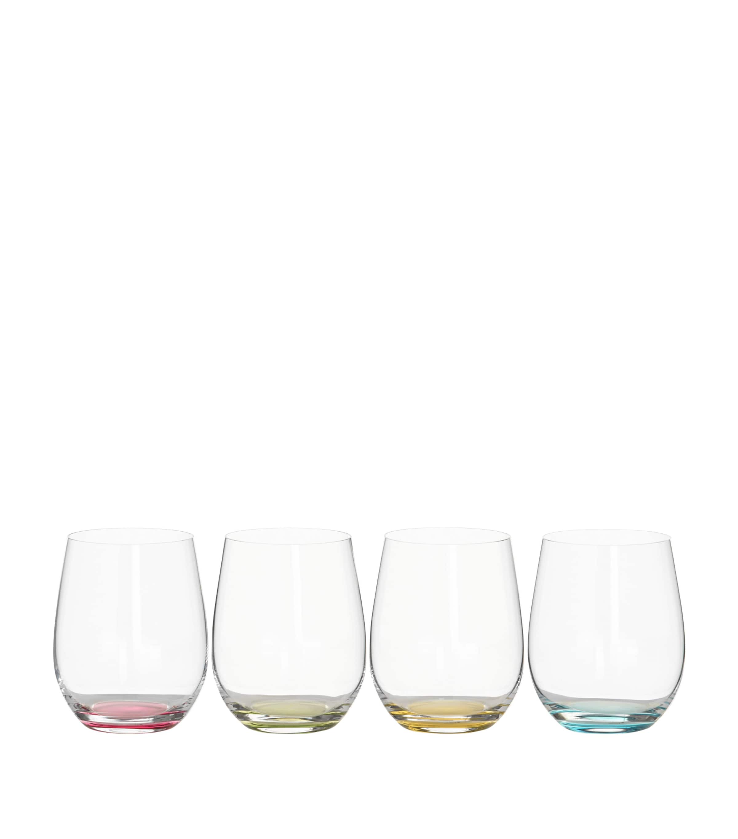 Set of 4 Happy O Coloured Wine Tumblers